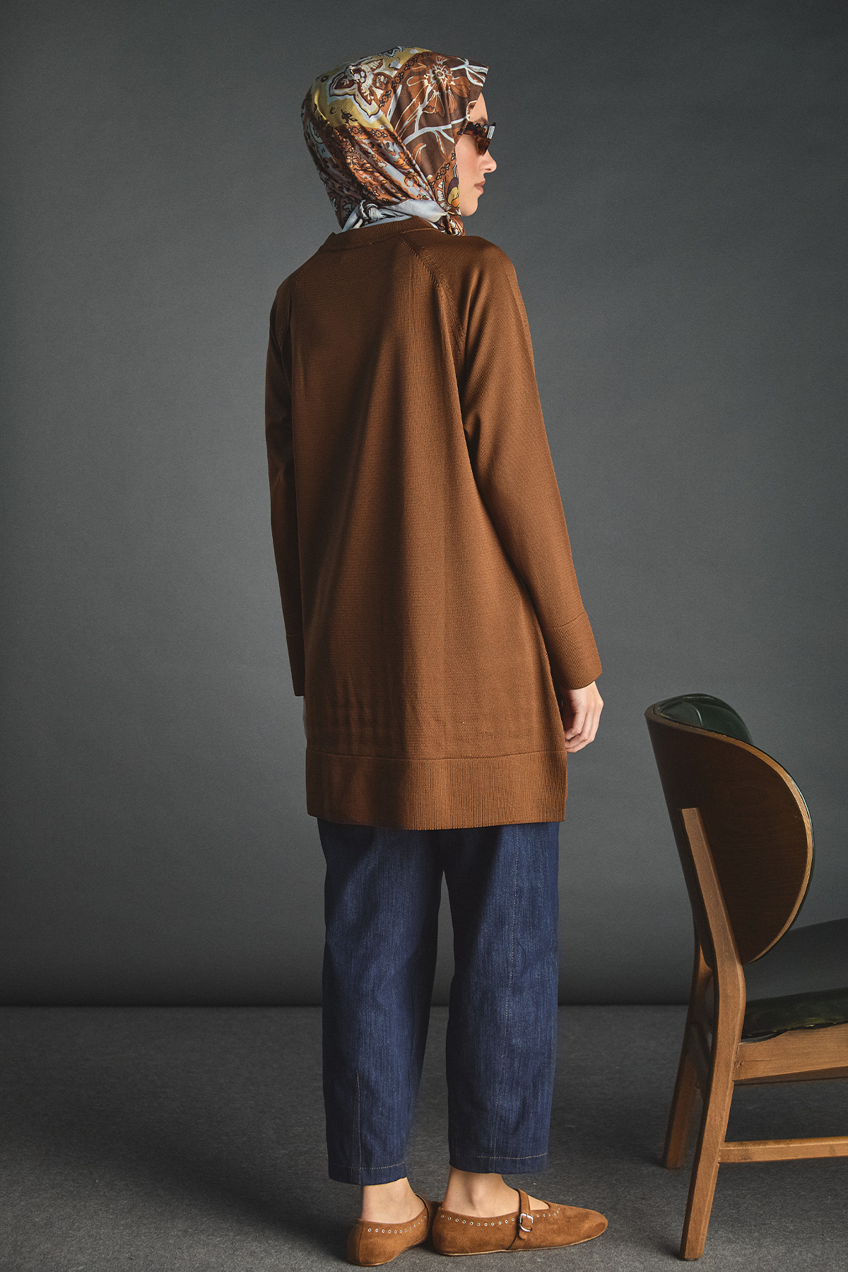 Kazayağı Desenli Triko Tunik