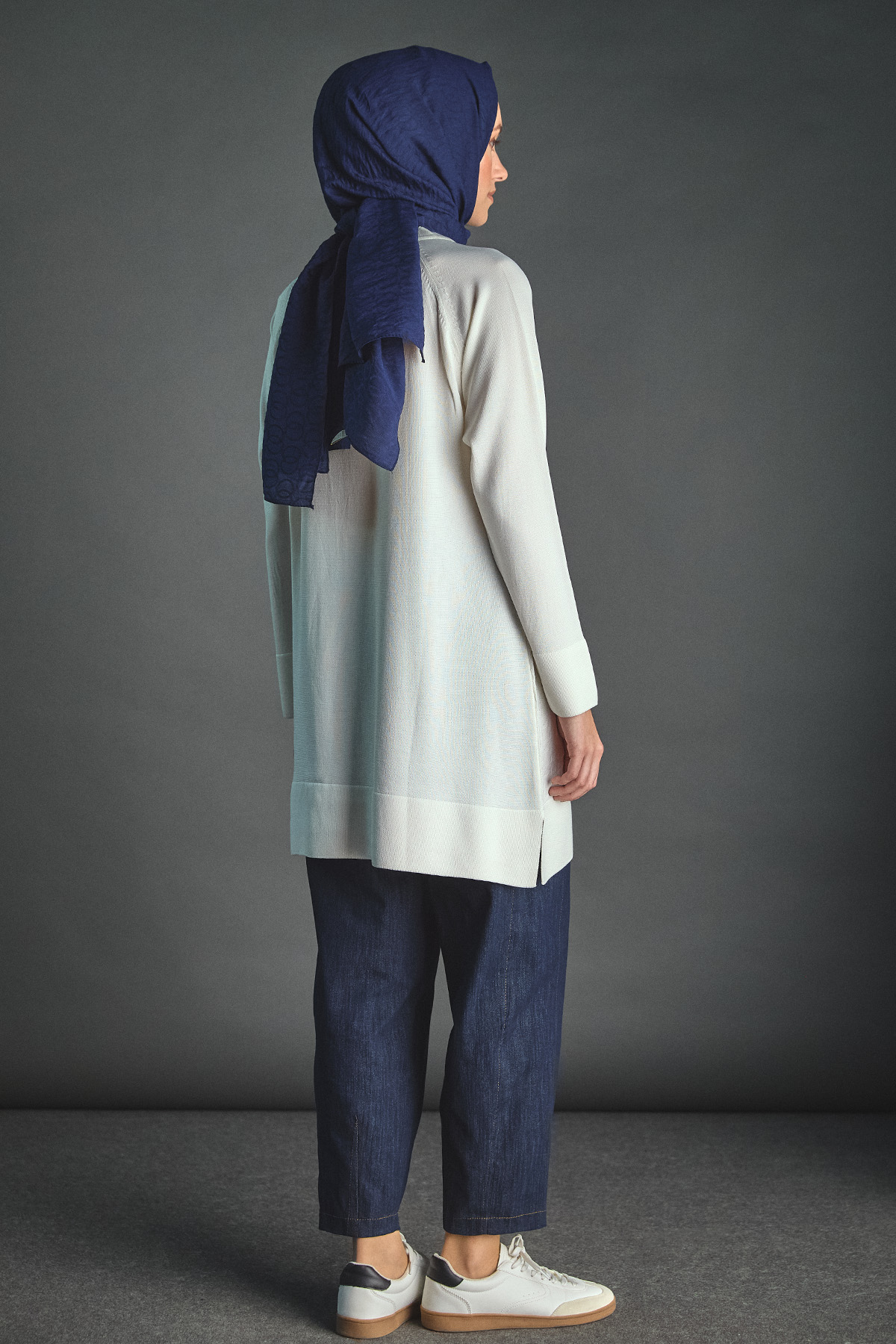 Kazayağı Desenli Triko Tunik