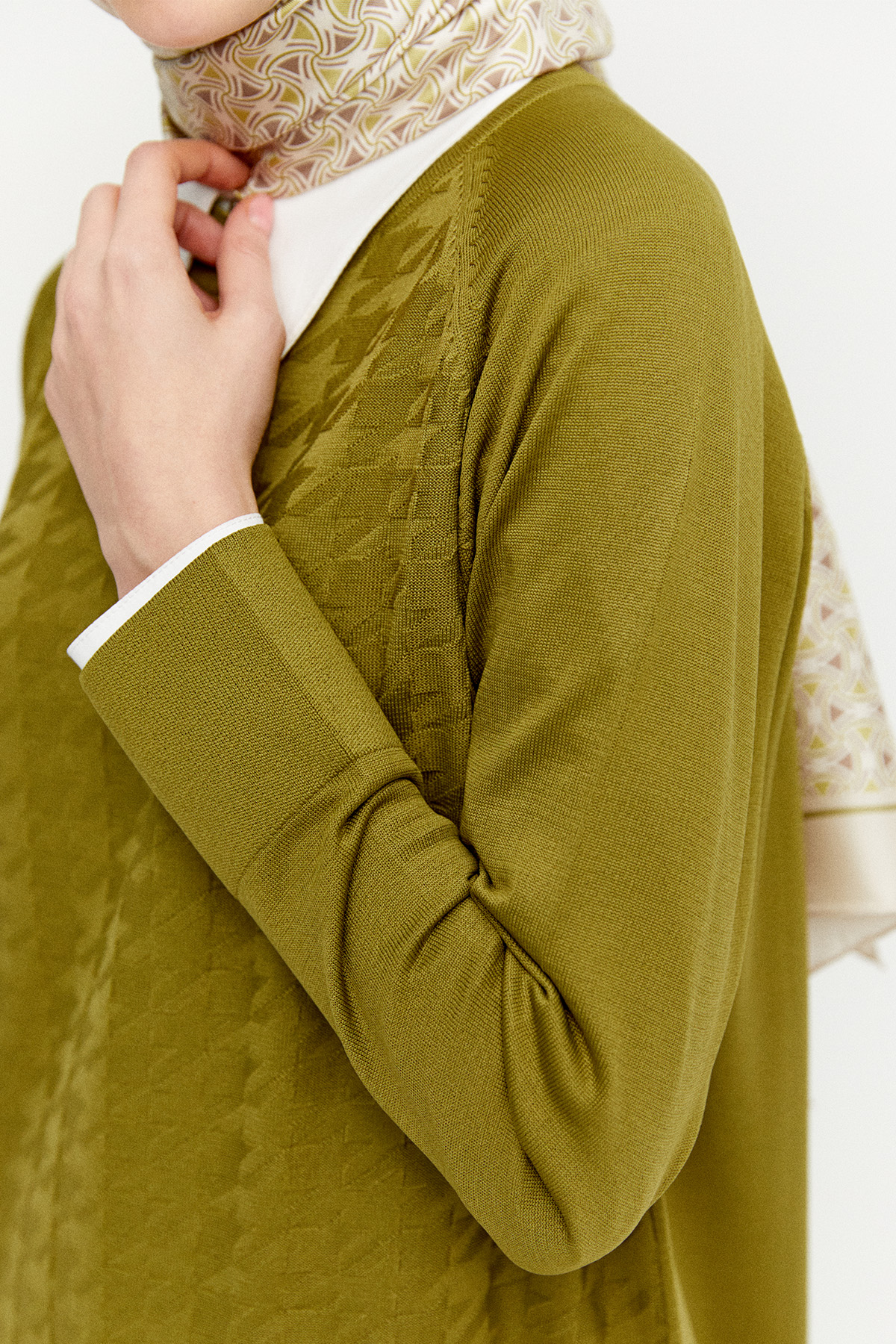 Kazayağı Desenli Triko Tunik