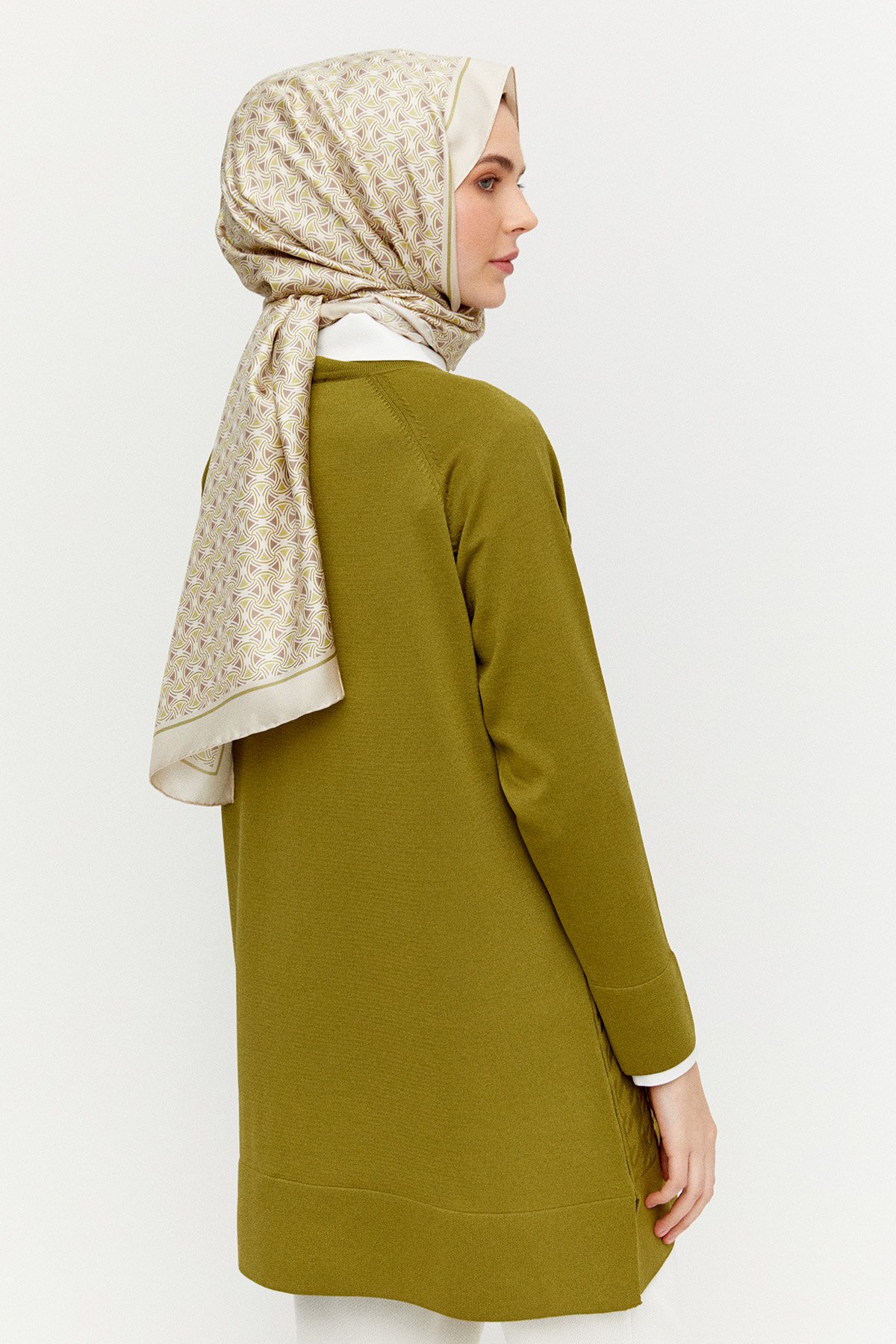 Kazayağı Desenli Triko Tunik