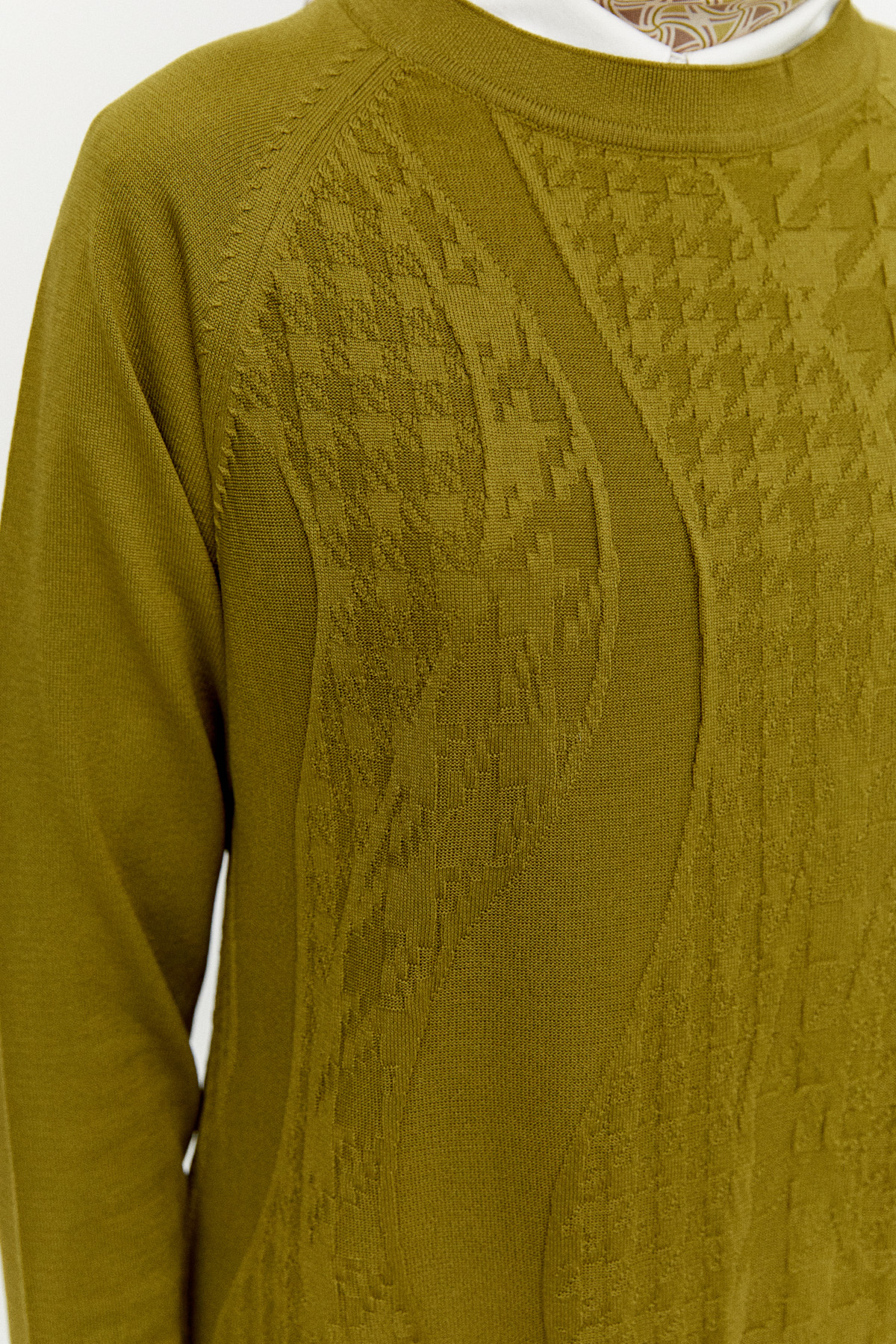 Kazayağı Desenli Reglan Kol Tunik