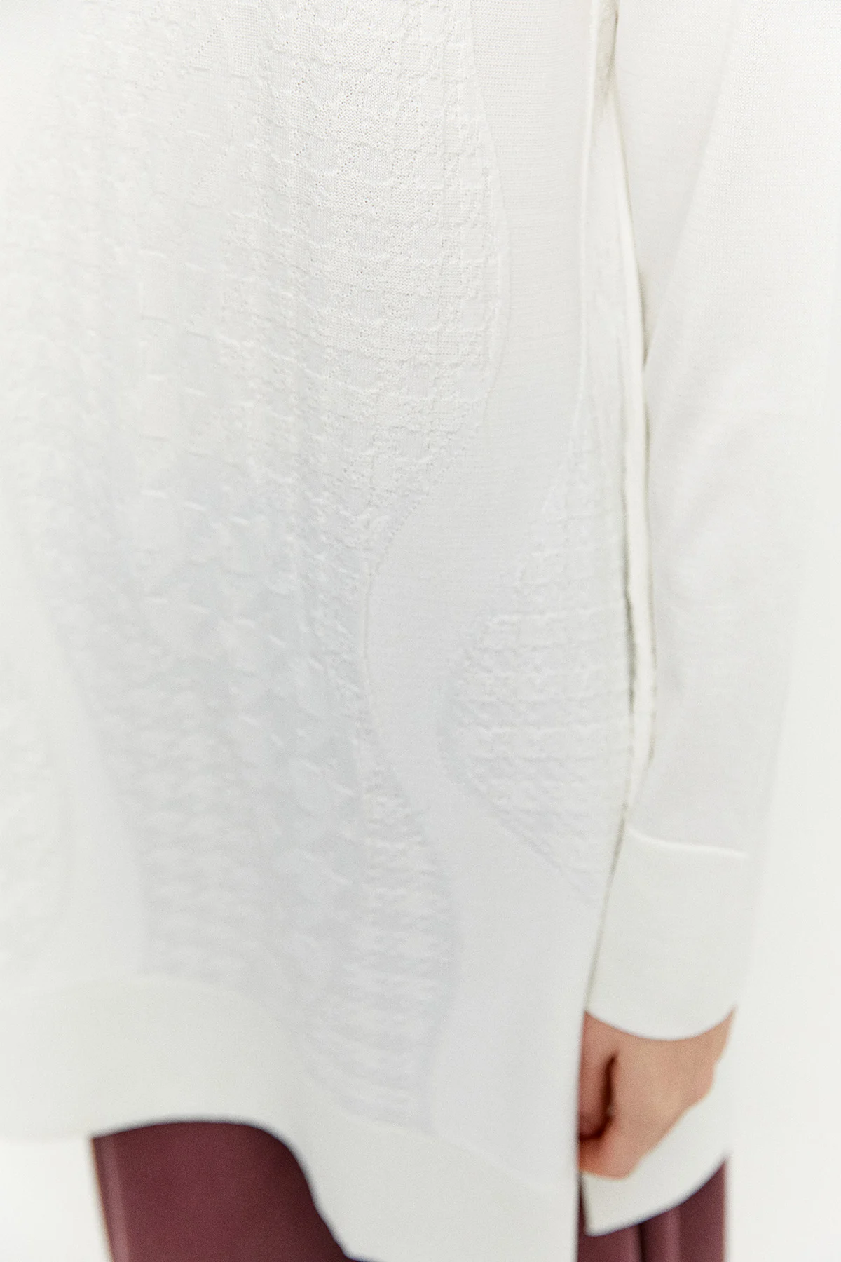 Kazayağı Desenli Reglan Kol Tunik, Tesettür Giyim