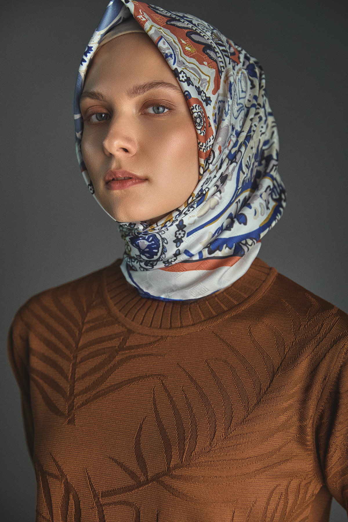 Yaprak Desenli Triko Tunik