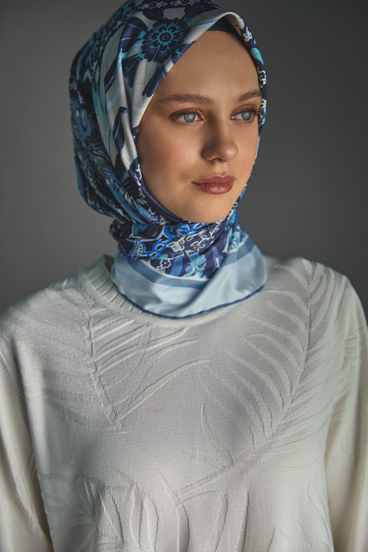 Yaprak Desenli Triko Tunik