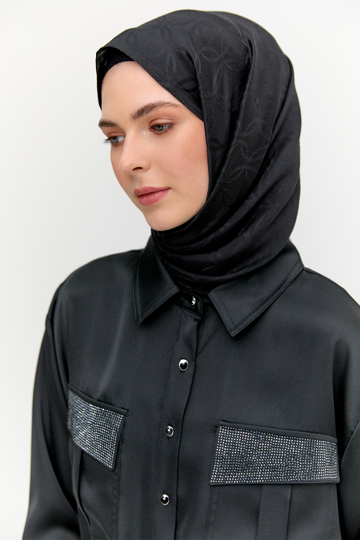 Taş Detaylı Kuşaklı Tunik, Tesettür Giyim