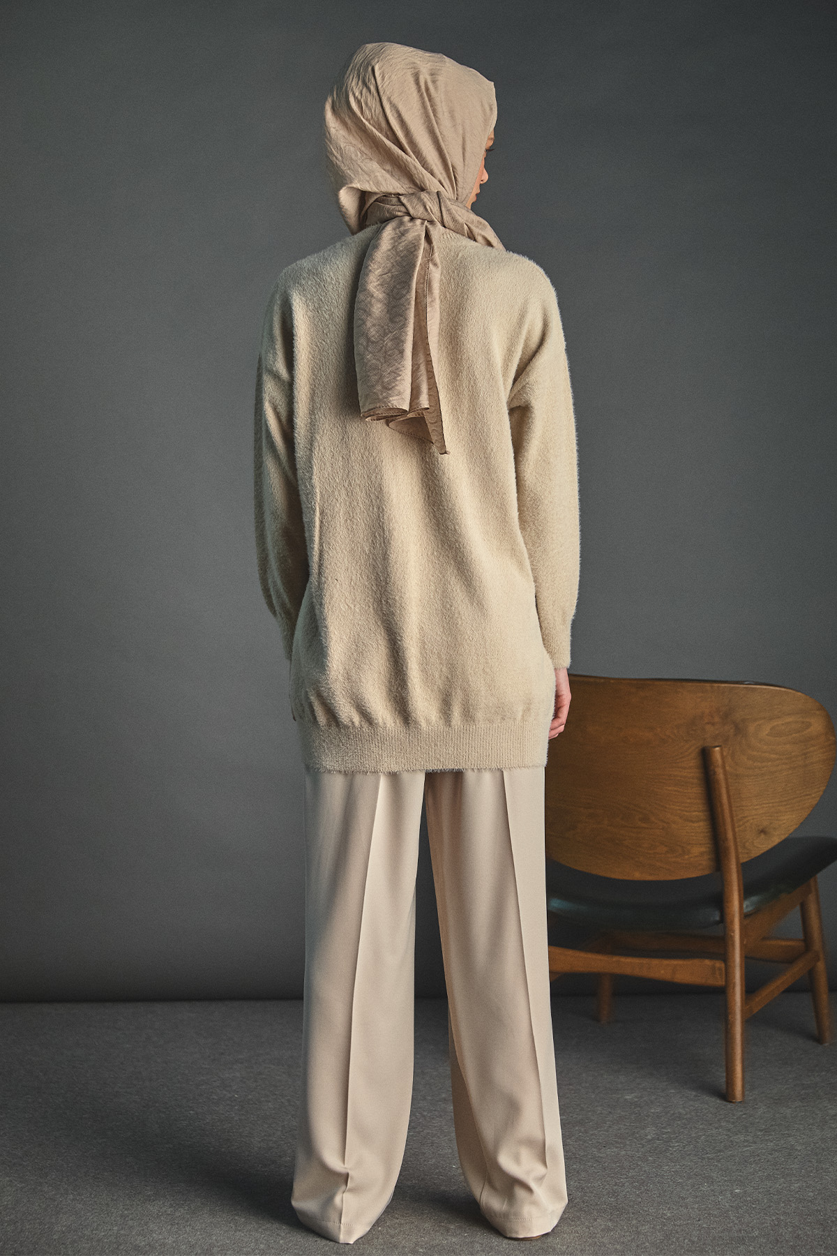 Pul payet Boncuk Çiçekli Triko Tunik