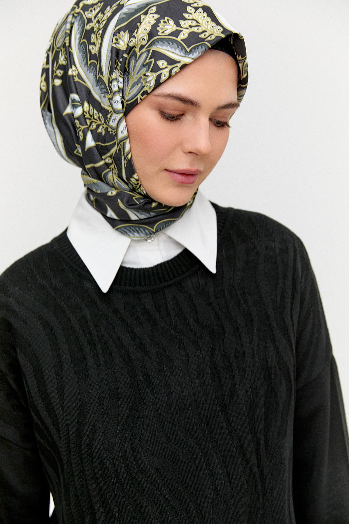 Zebra Desenli Triko Tunik, Tesettür Giyim