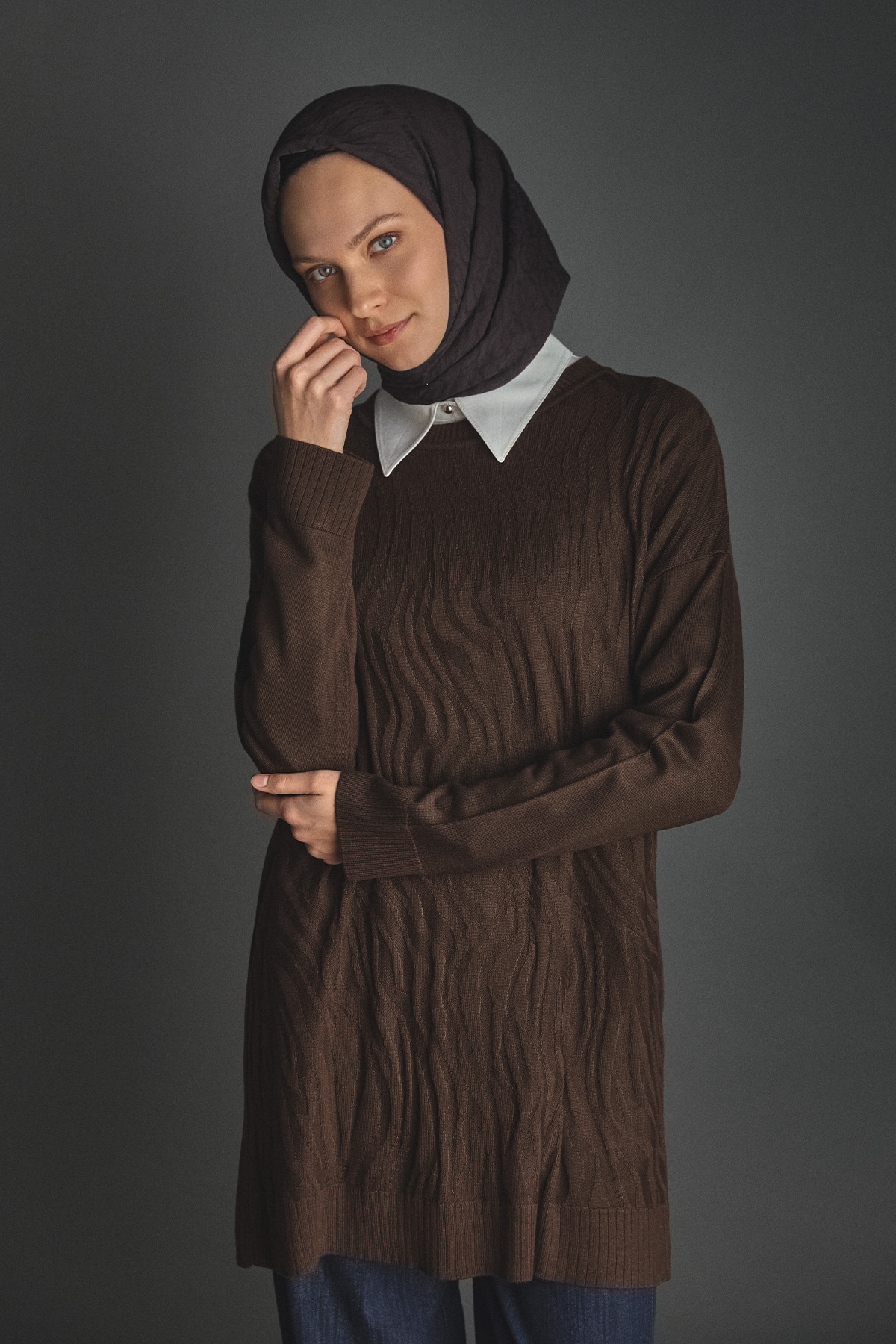 Zebra Desenli Triko Tunik