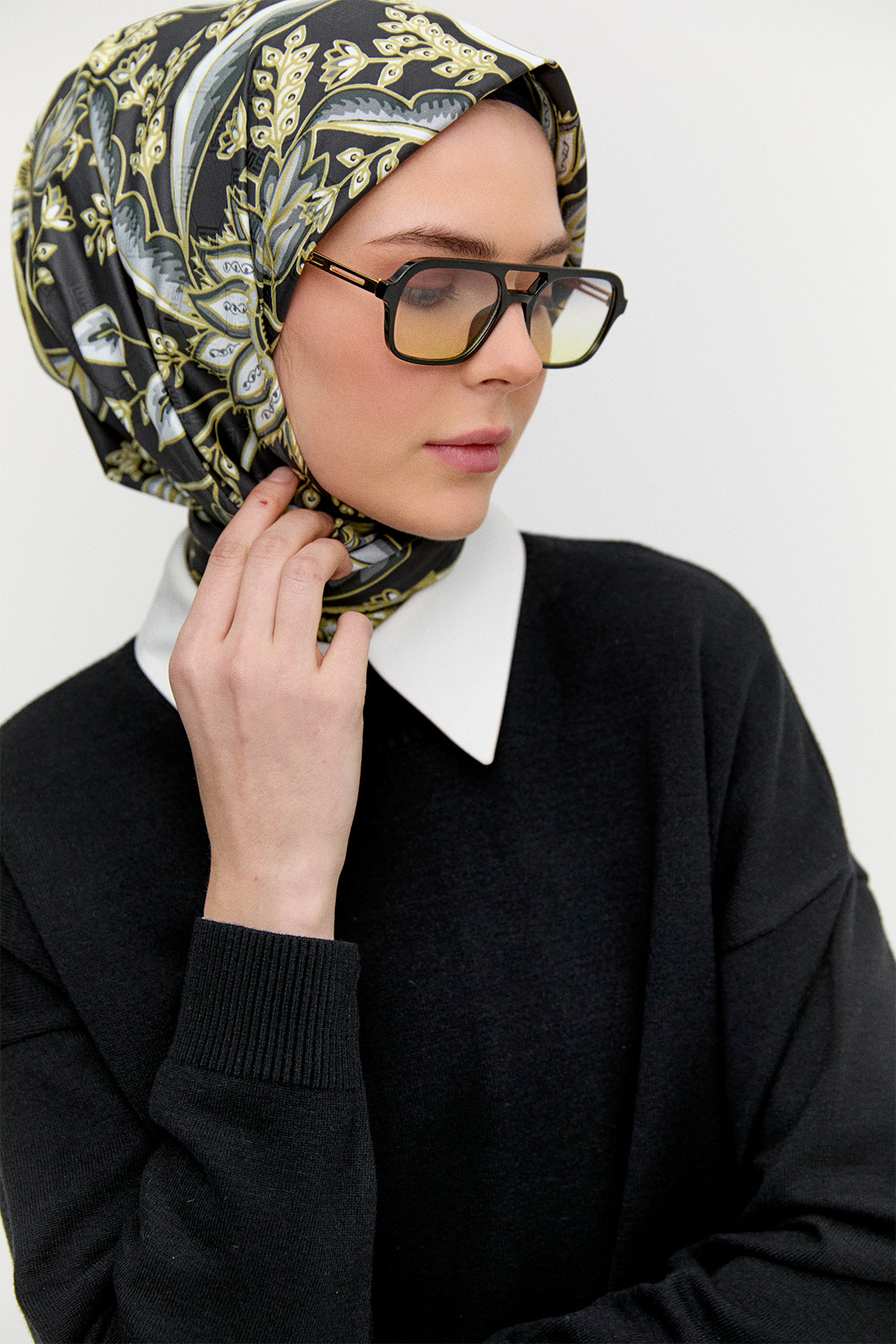 Asimetrik Kesim Basic Triko Tunik, Tesettür Giyim