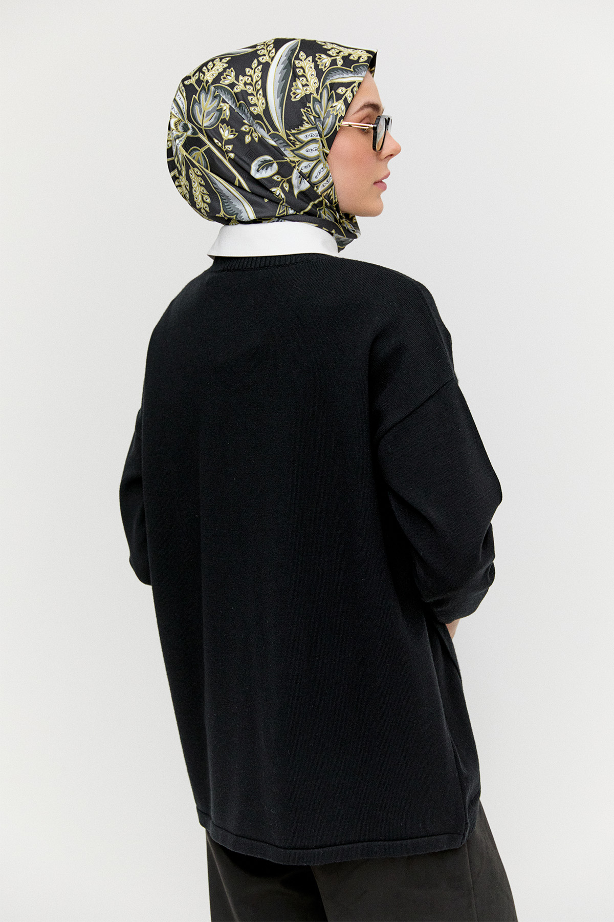 Asimetrik Kesim Basic Triko Tunik, Tesettür Giyim