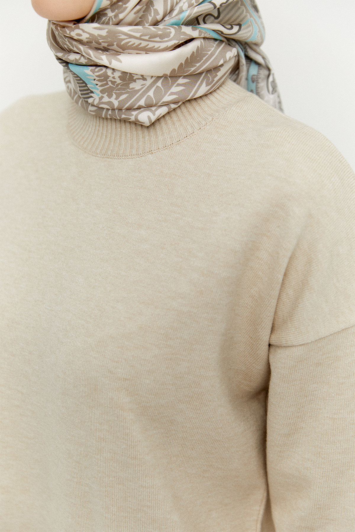 Asimetrik Kesim Basic Triko Tunik