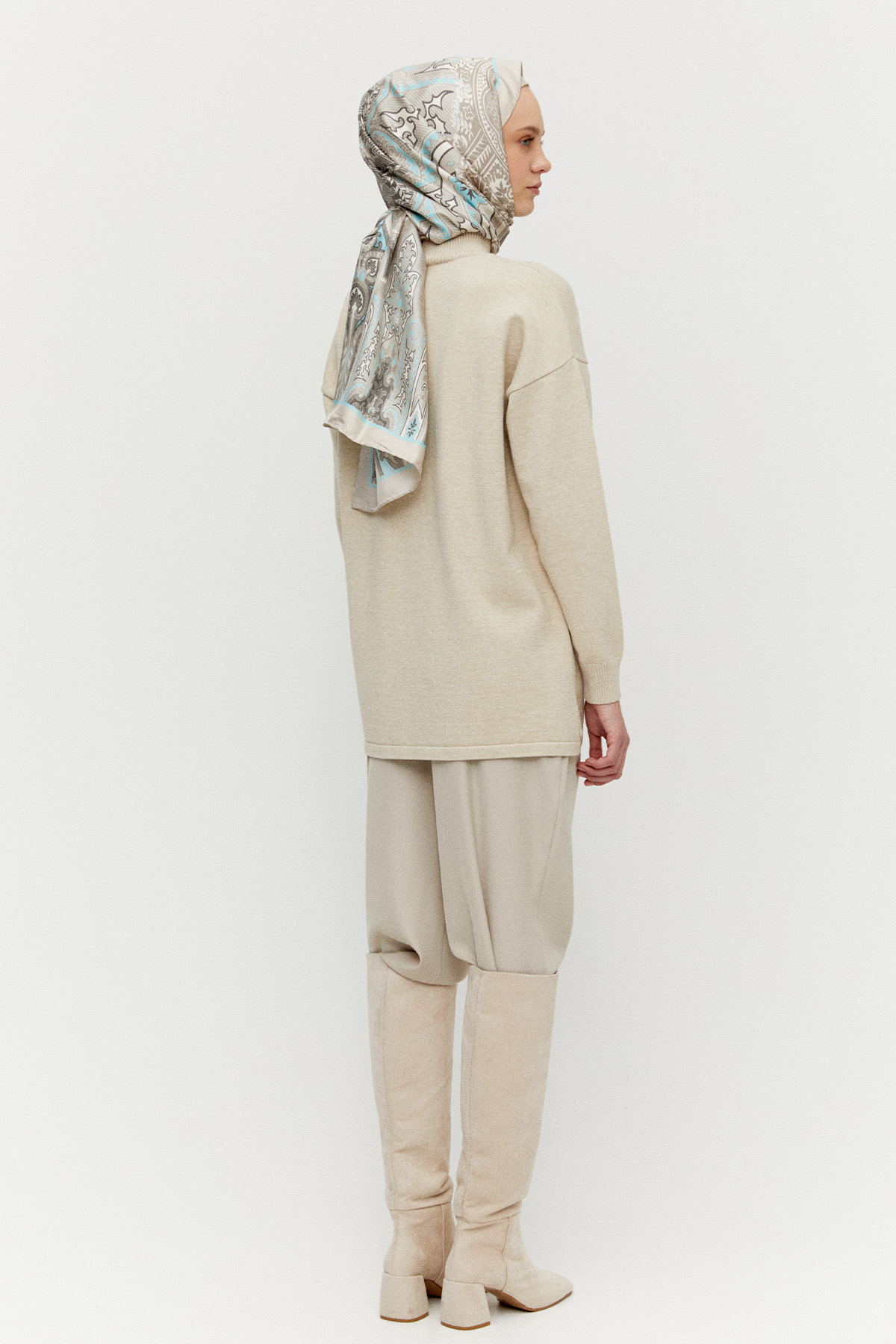 Asimetrik Kesim Basic Triko Tunik