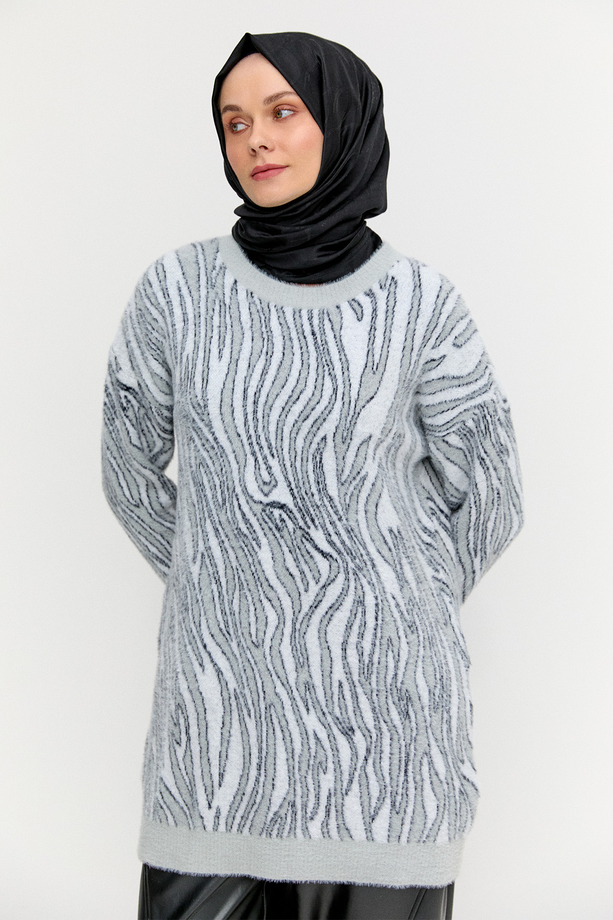 Desenli Triko Tunik, Tesettür Giyim