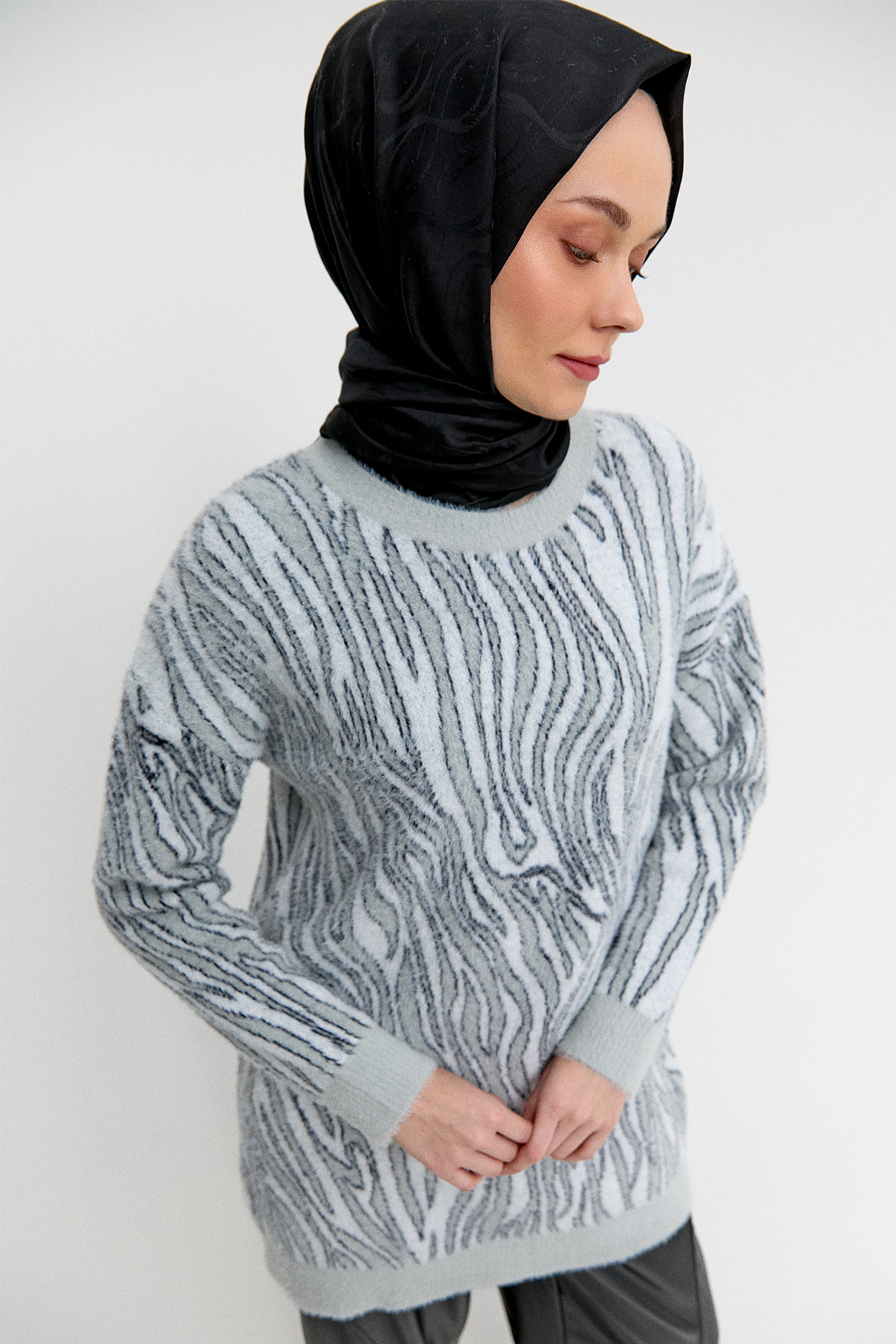 Desenli Triko Tunik, Tesettür Giyim