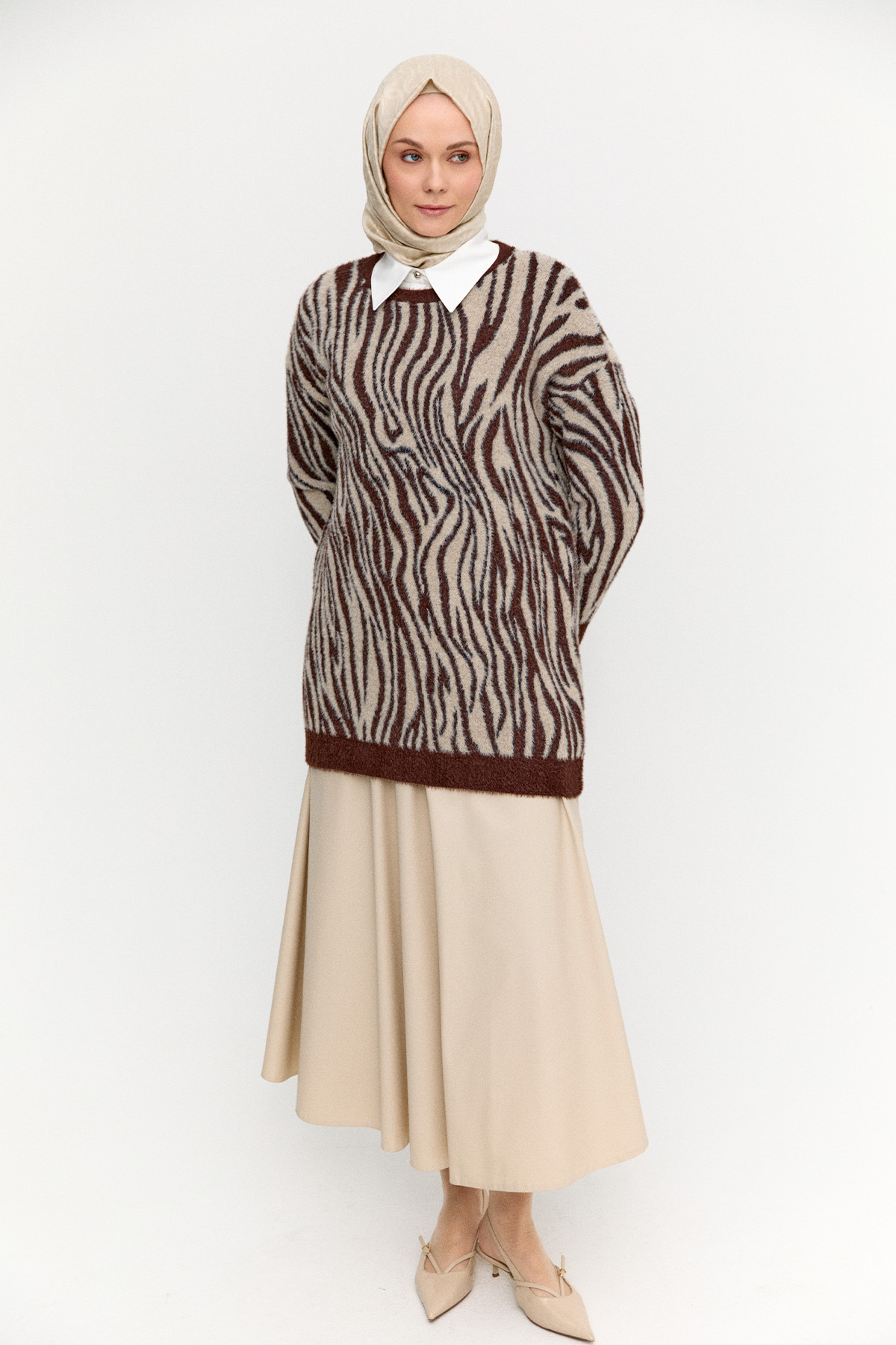 Desenli Triko Tunik, Tesettür Giyim