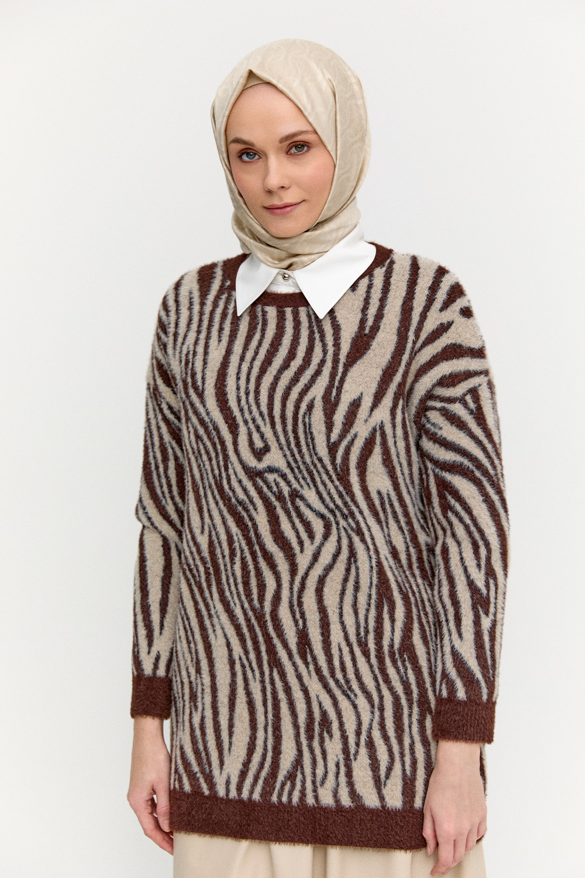 Desenli Triko Tunik, Tesettür Giyim