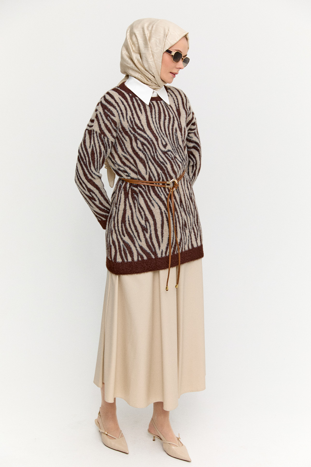 Desenli Triko Tunik, Tesettür Giyim