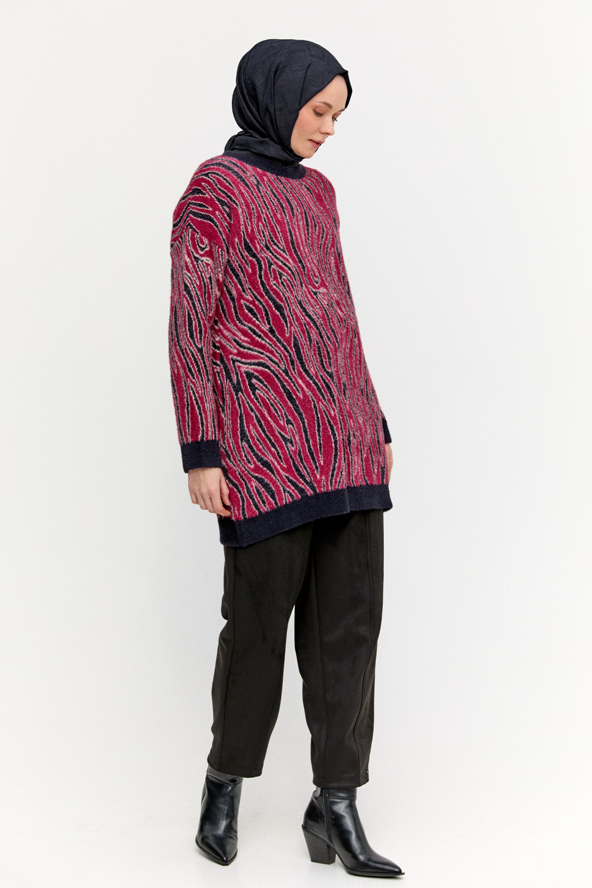 Desenli Triko Tunik, Tesettür Giyim