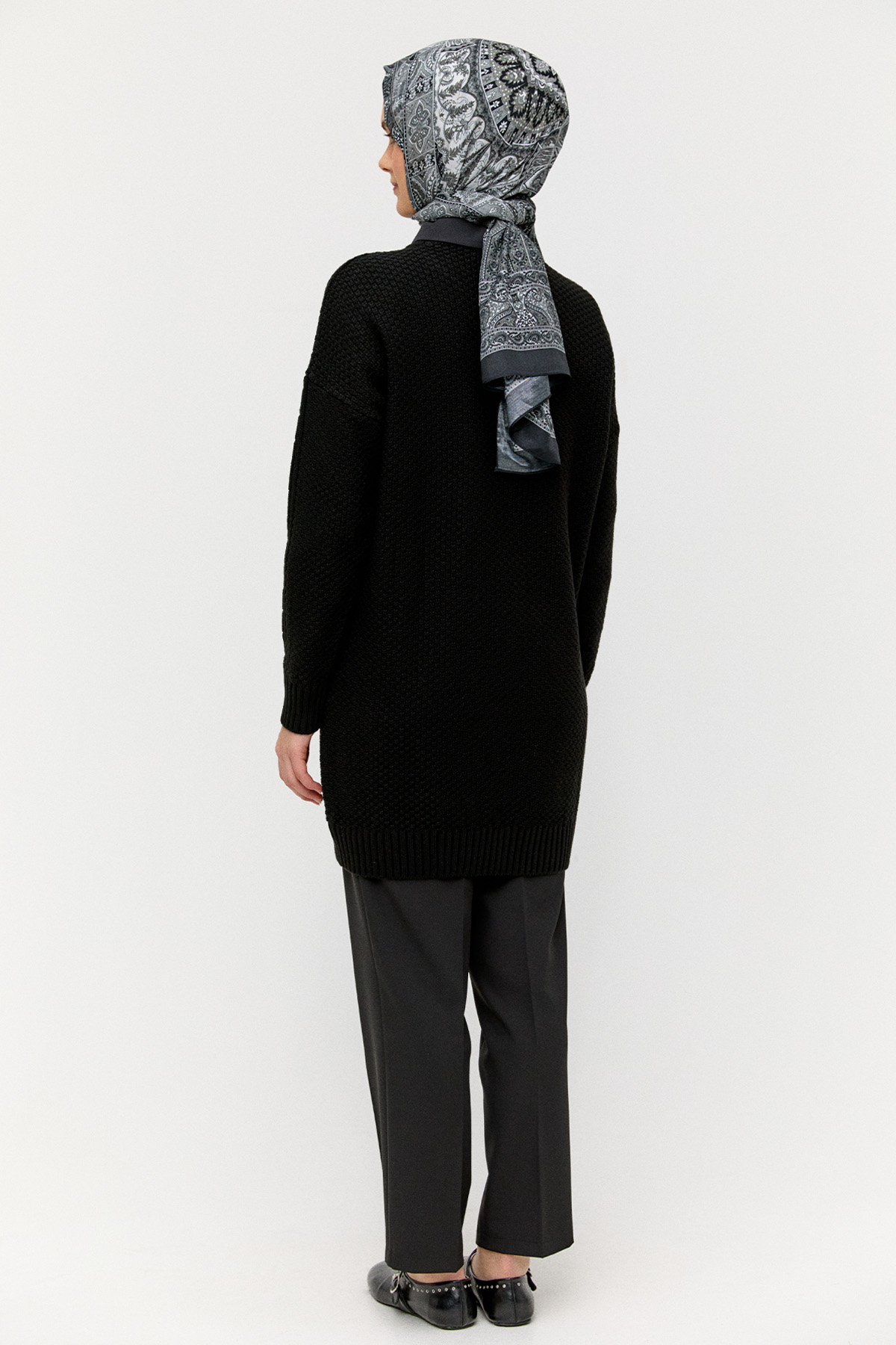 Taşlı Desenli Triko Tunik, Tesettür Giyim