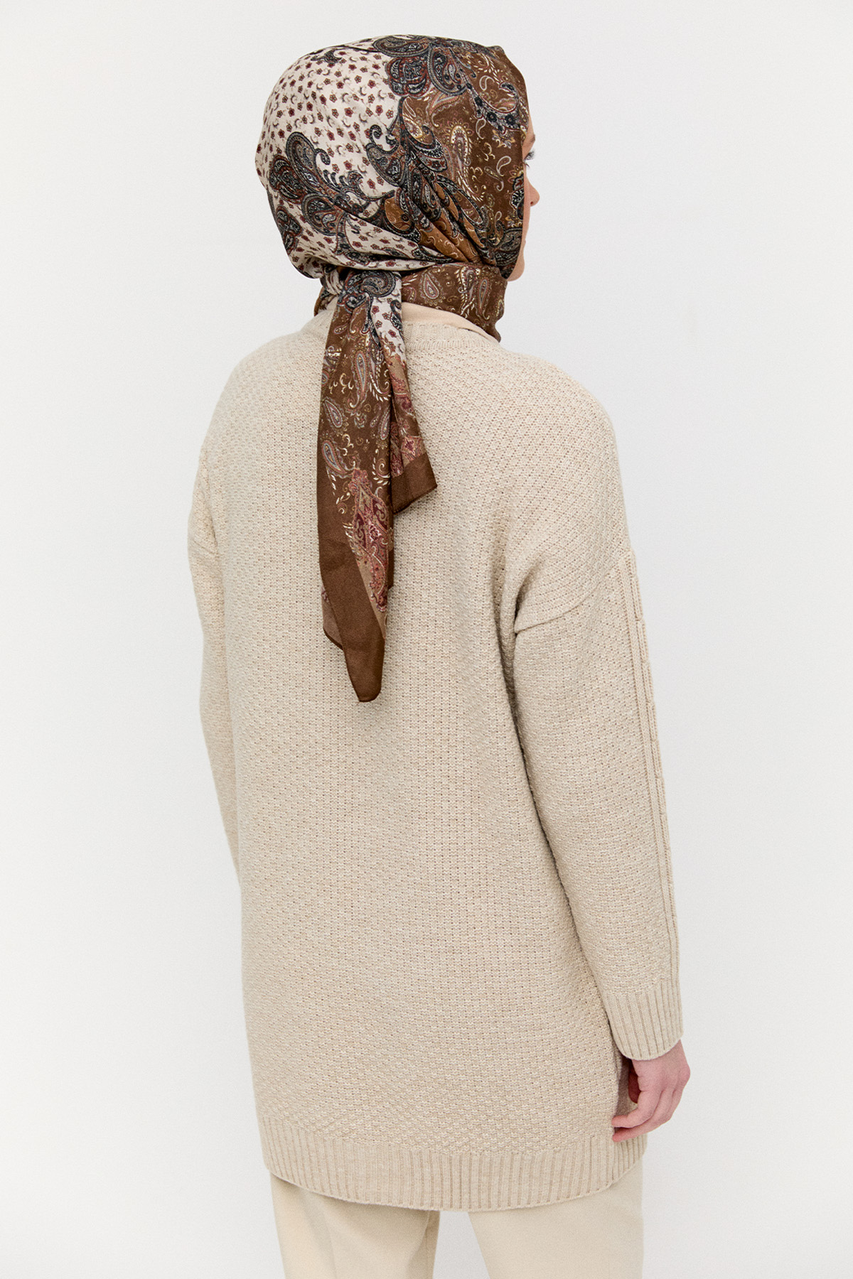 Taşlı Desenli Triko Tunik, Tesettür Giyim