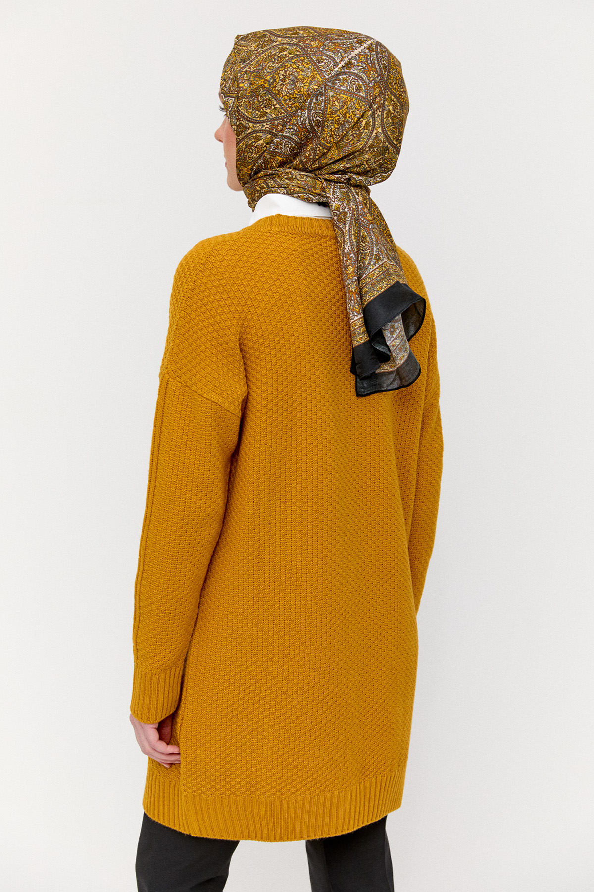 Taşlı Desenli Triko Tunik, Tesettür Giyim