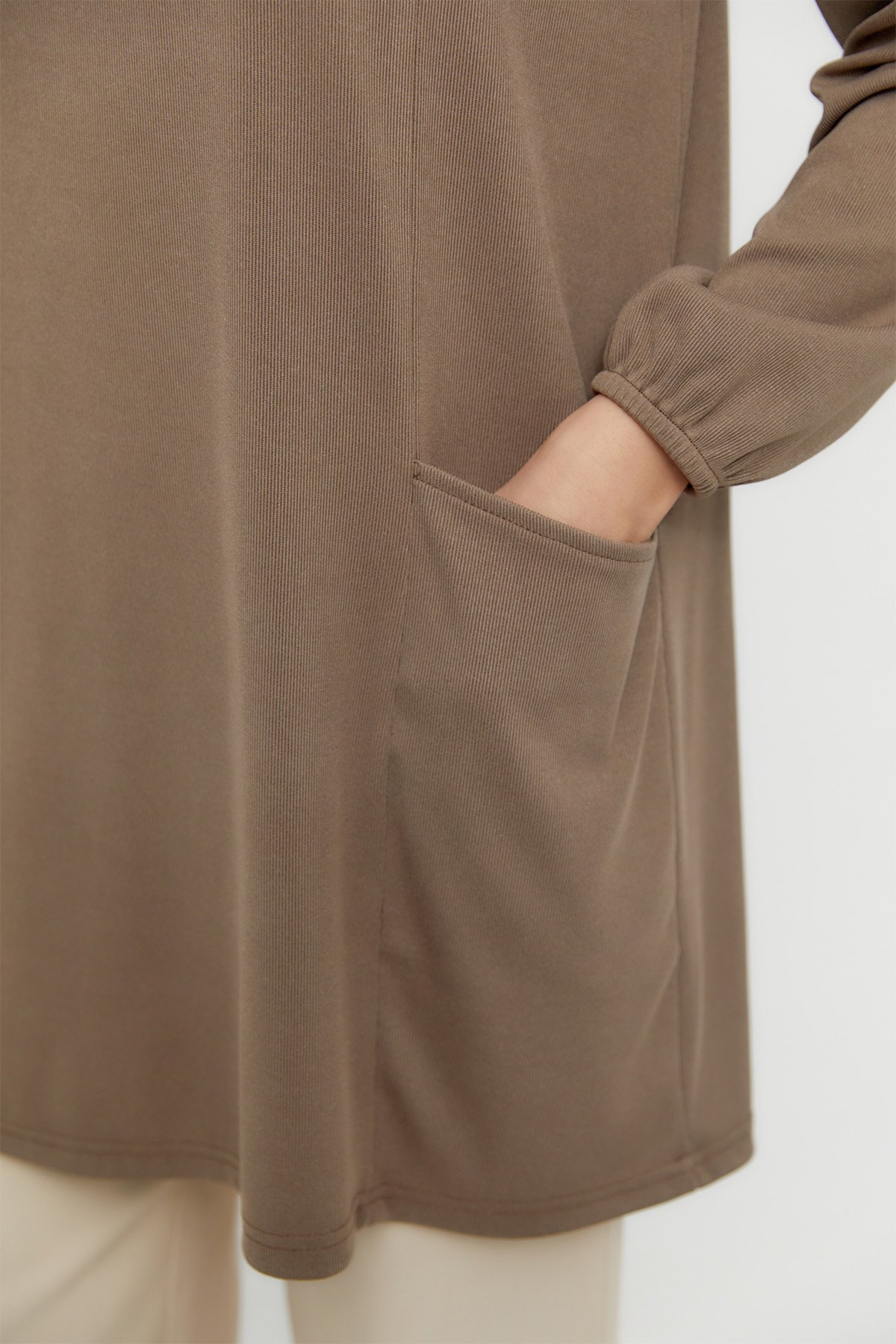 Fermuarlı Örme Tunik