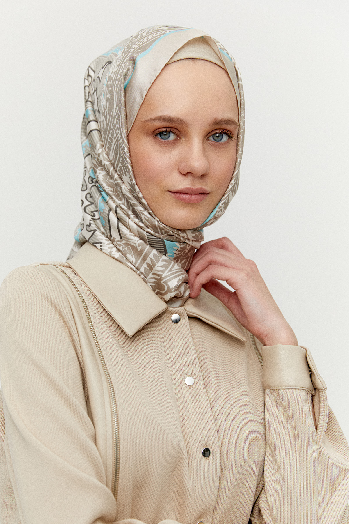 Suni Deri Detaylı Örme Tunik