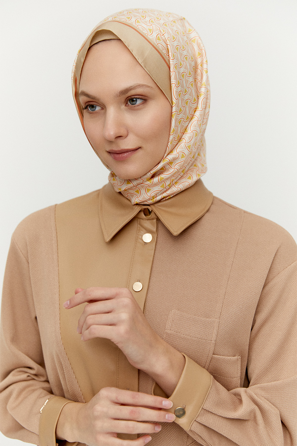 Deri Kombinli Örme Tunik