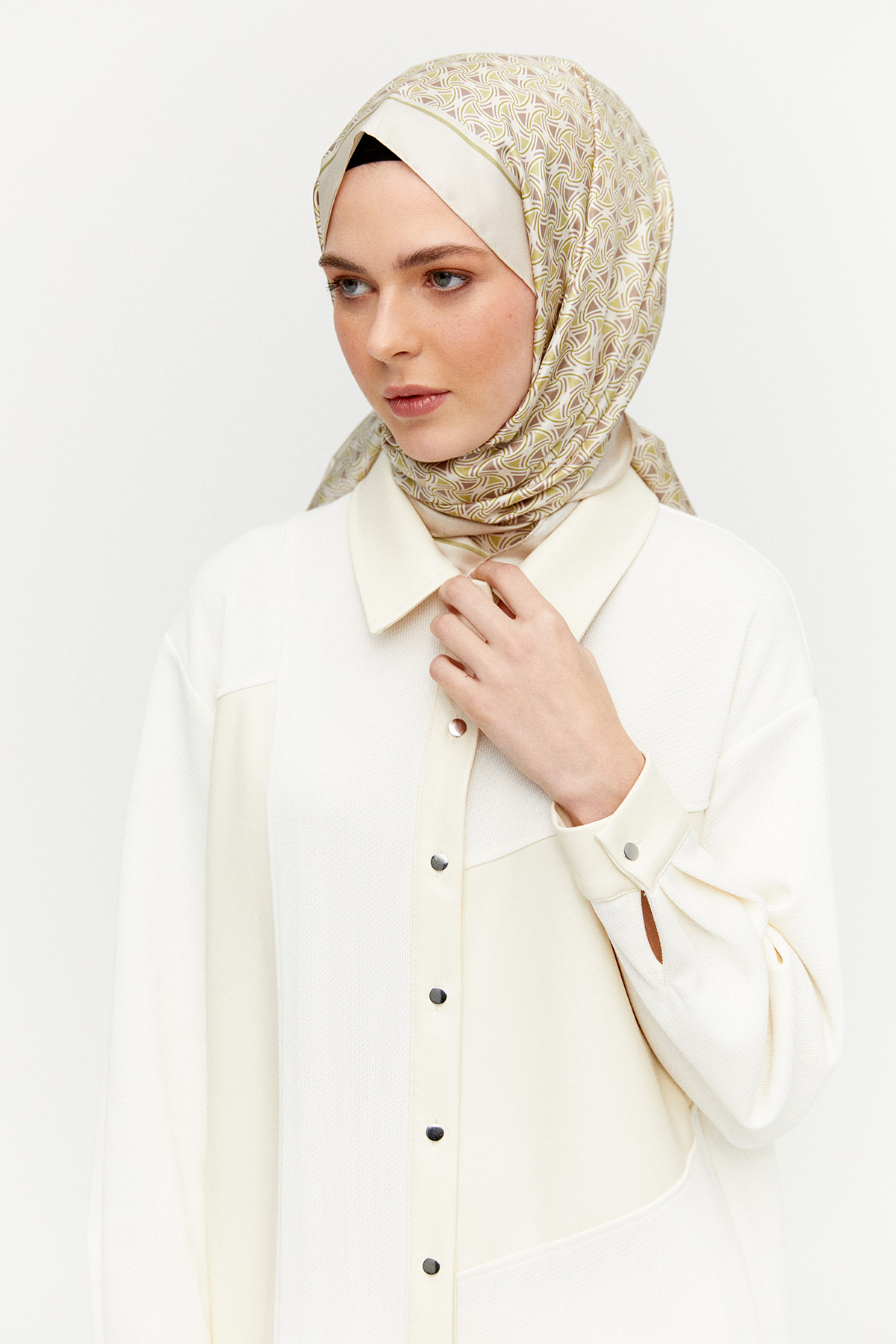 Suni Deri Kombinli Tunik