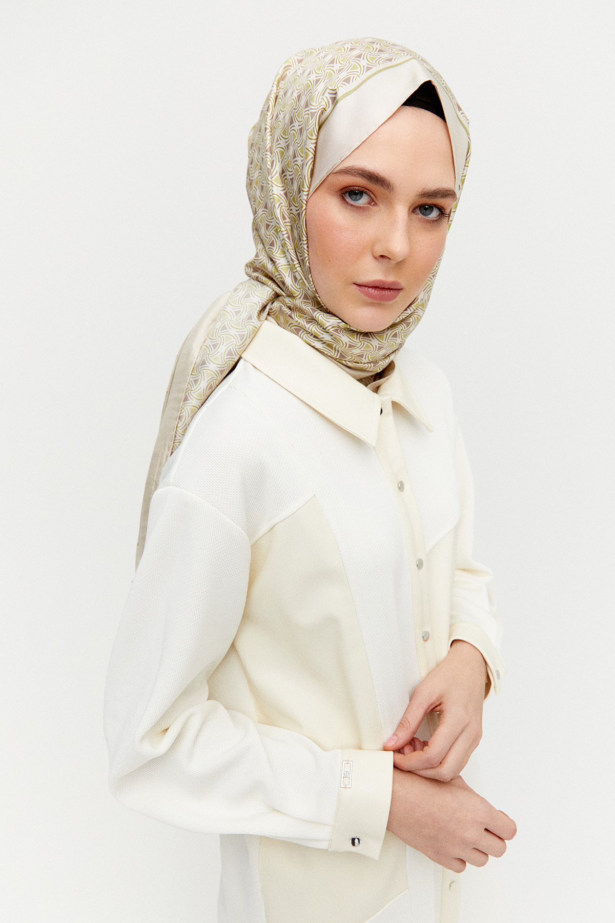 Suni Deri Kombinli Tunik