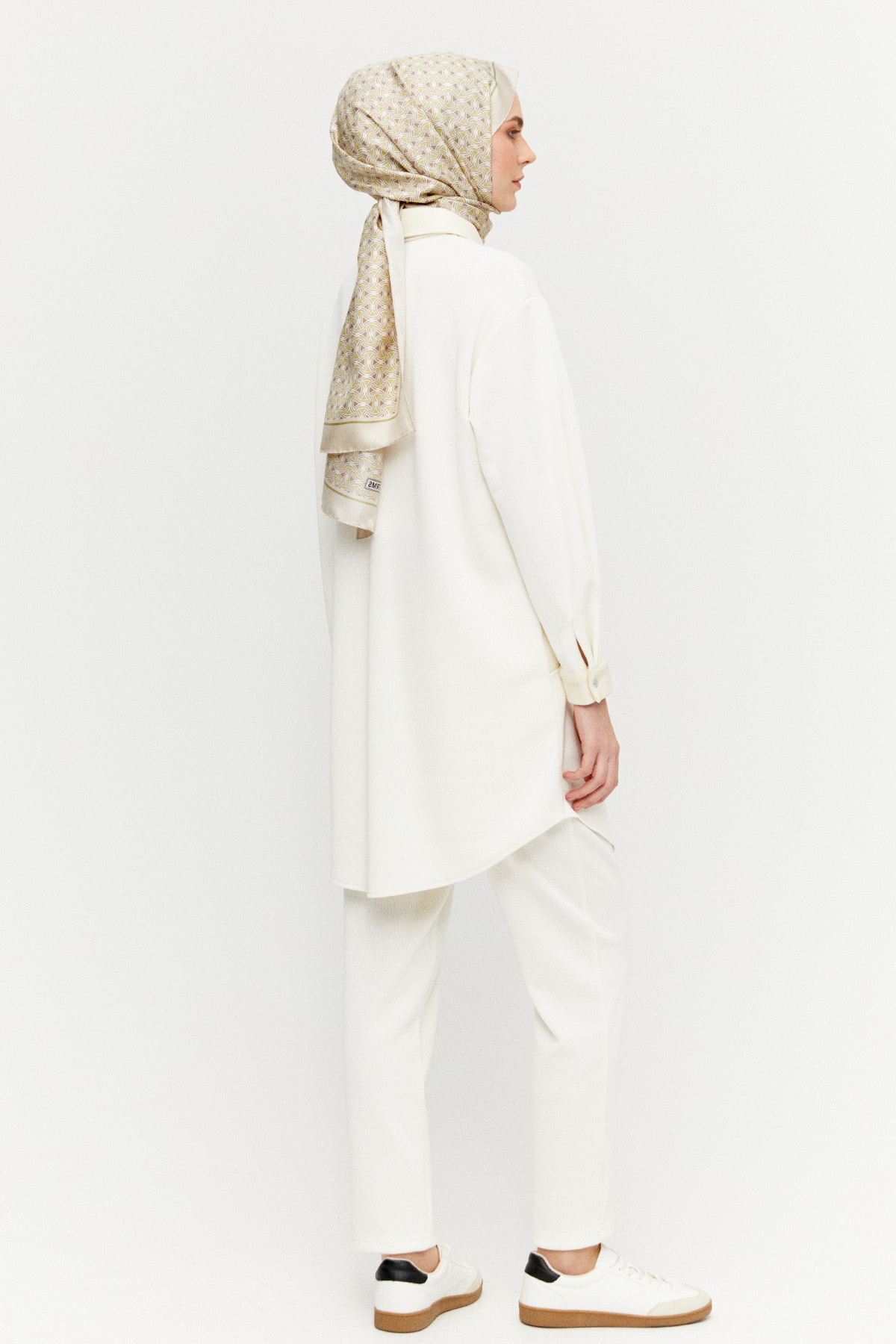 Suni Deri Kombinli Tunik