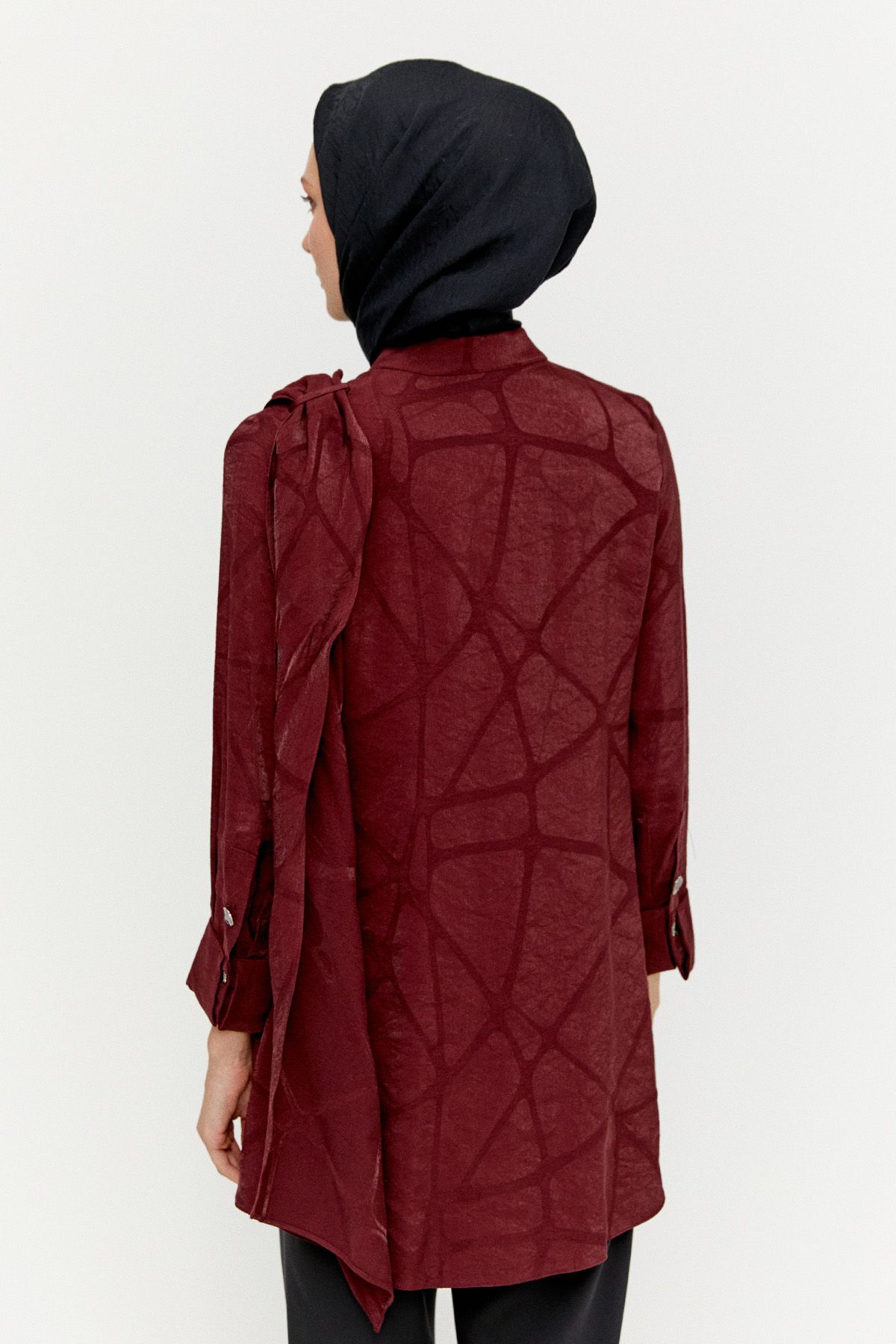 Rüzgarlık Detaylı Düğmeli Tunik