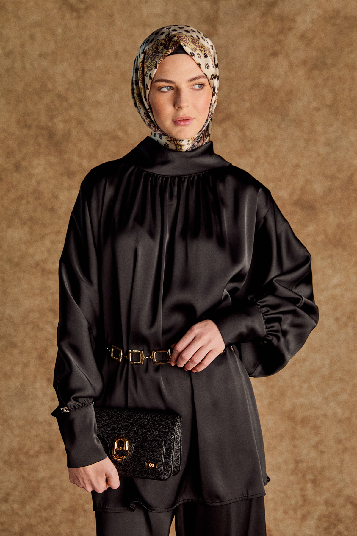 Saten Oversize İkili Takım