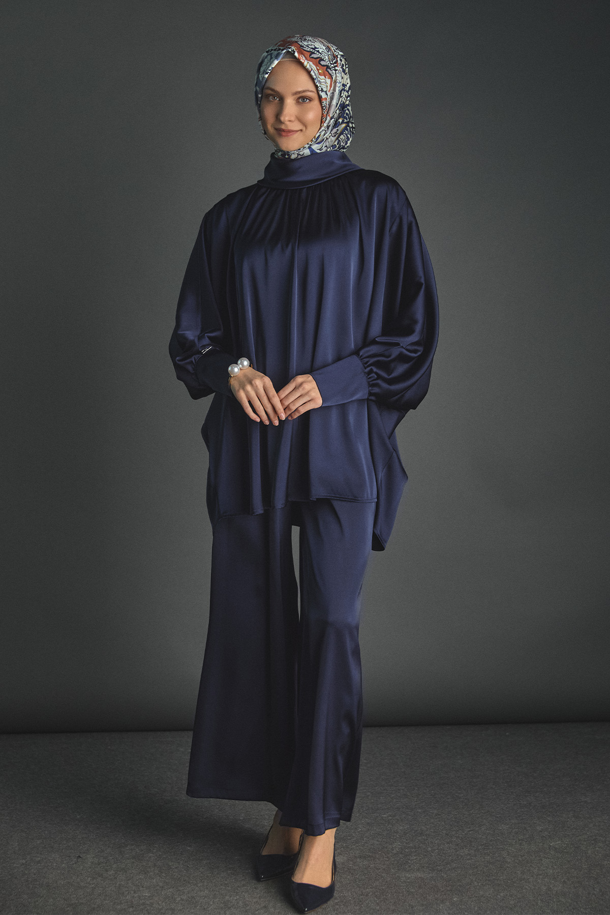 Saten Oversize İkili Takım