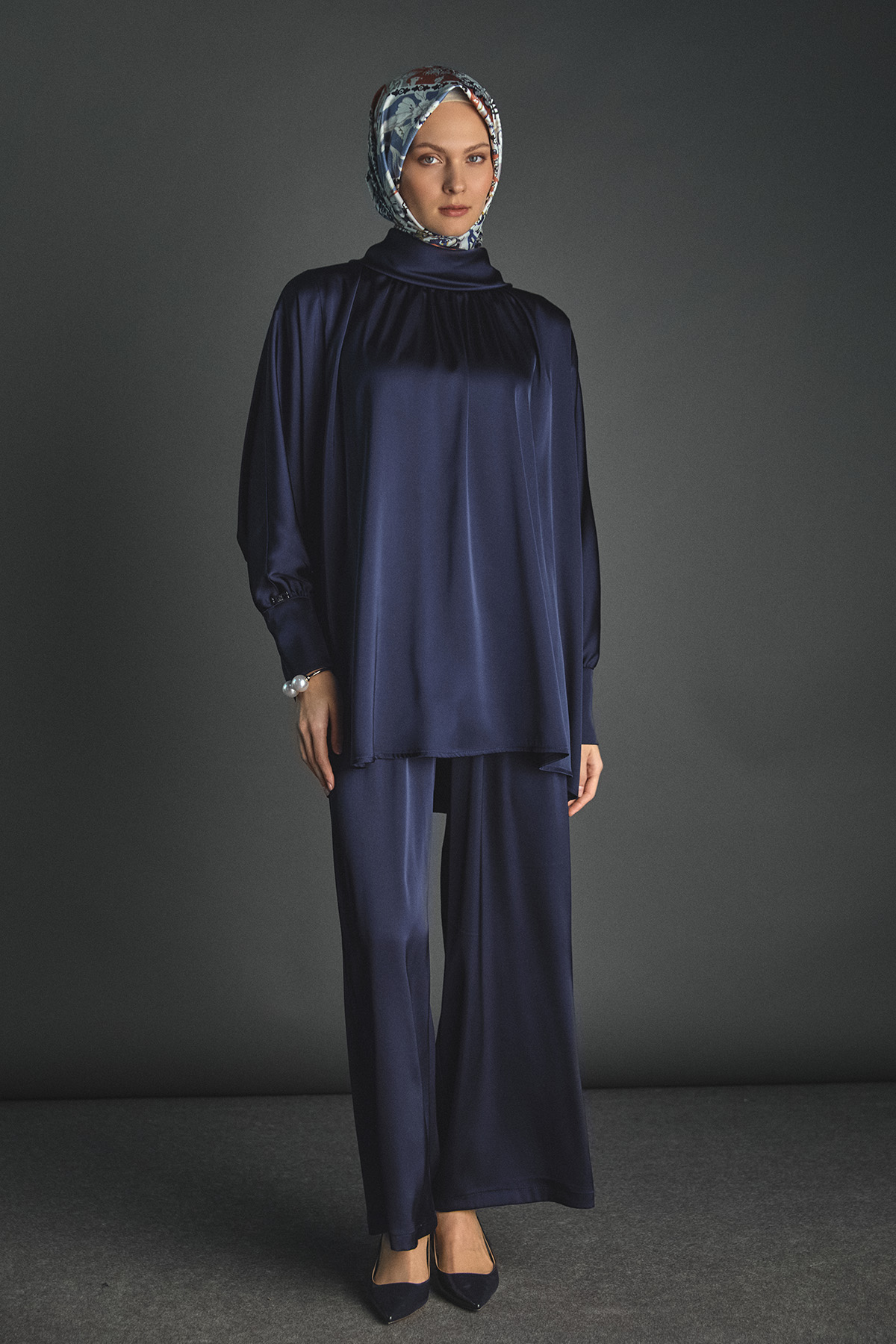 Saten Oversize İkili Takım