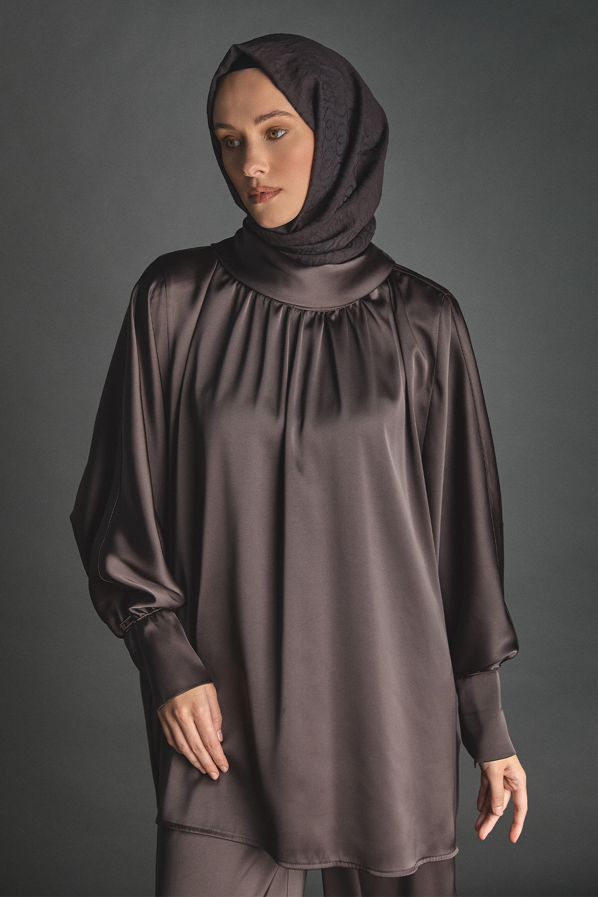 Saten Oversize İkili Takım