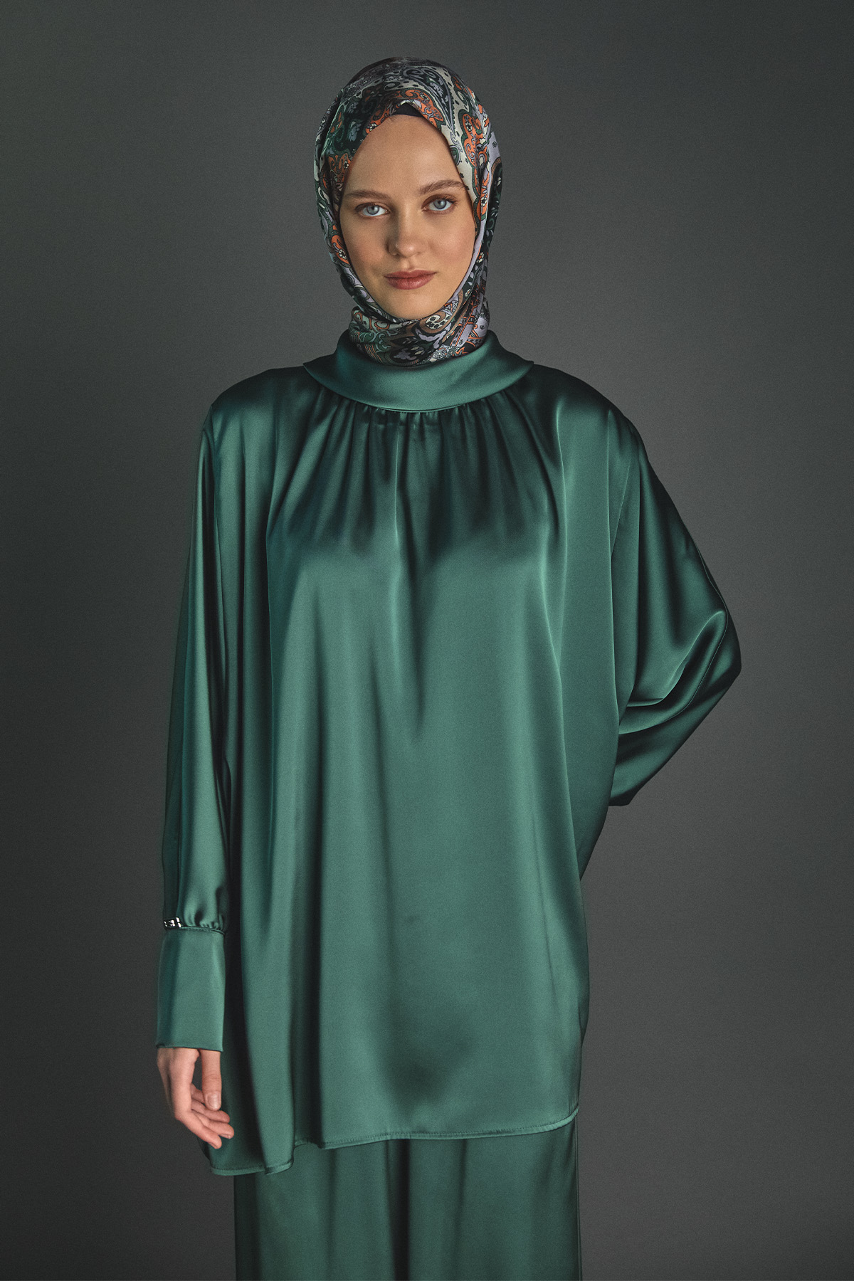 Saten Oversize İkili Takım