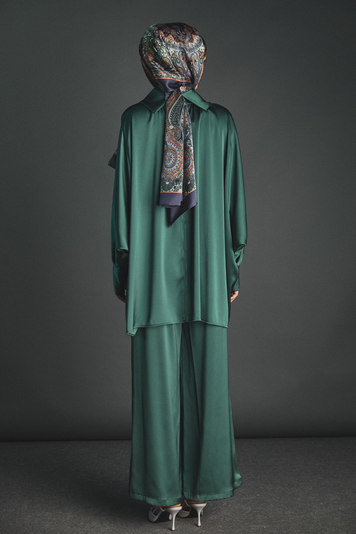 Saten Oversize İkili Takım