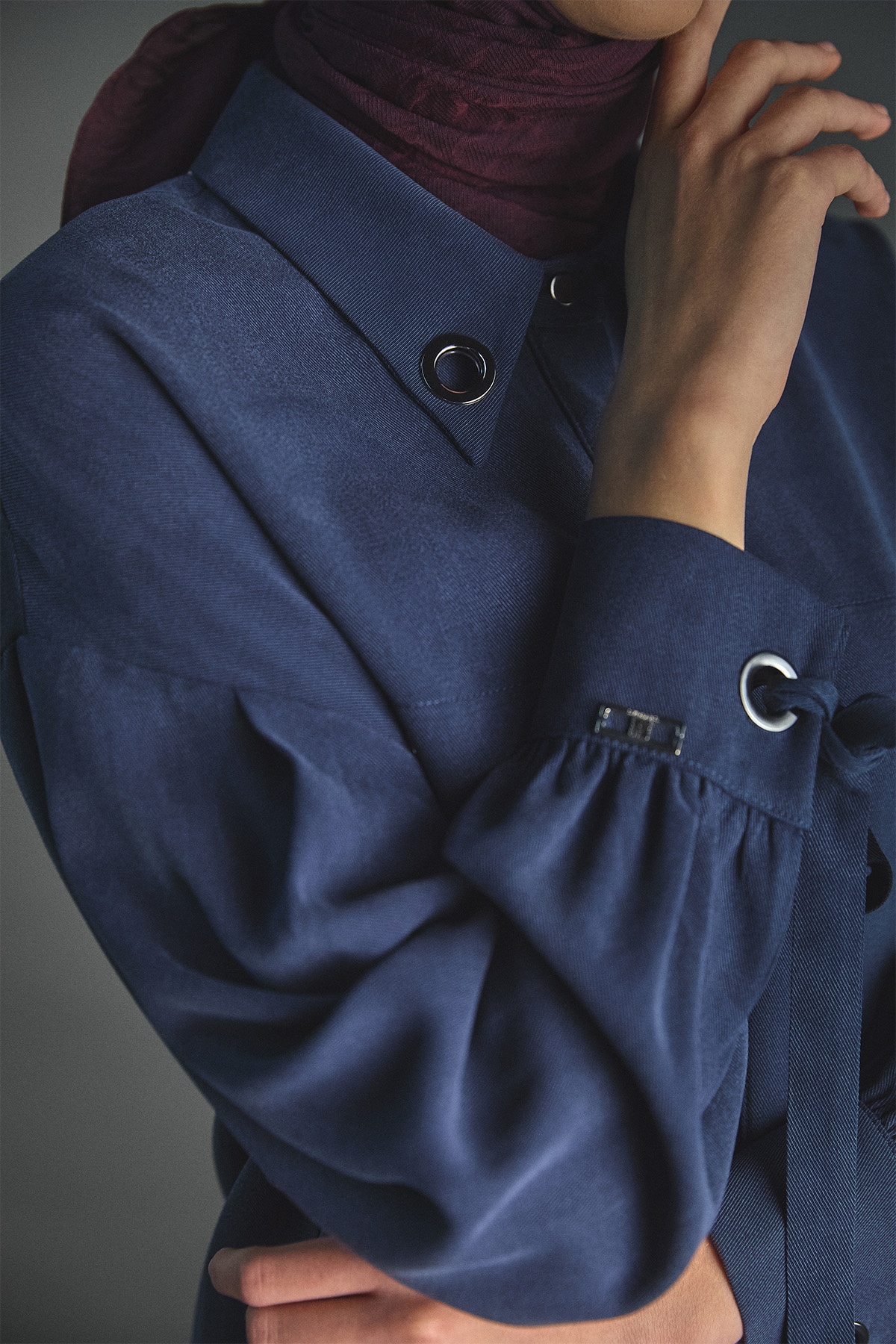 Kuşgözü Detaylı Lyocell Tunik