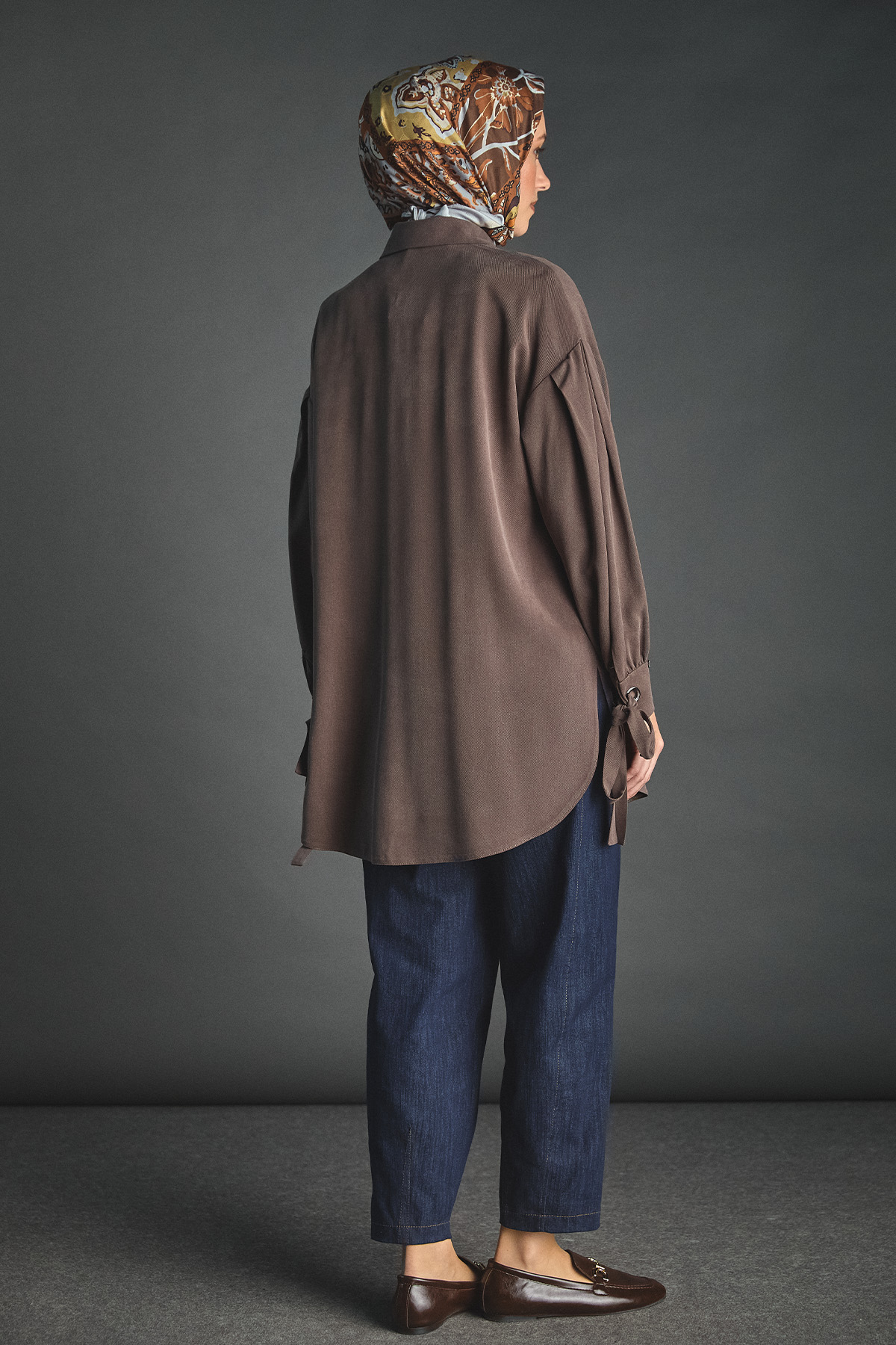 Kuşgözü Detaylı Lyocell Tunik