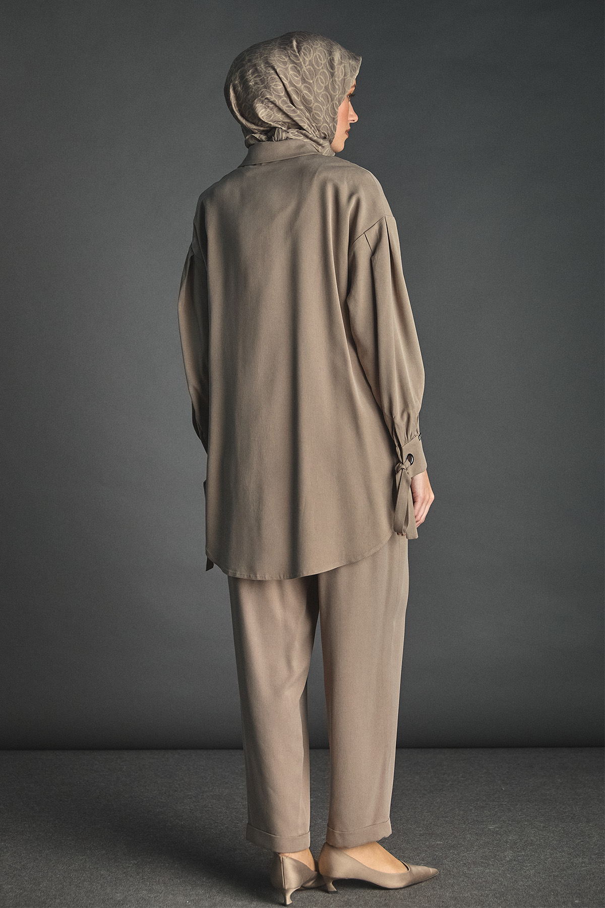 Kuşgözü Detaylı Lyocell Tunik