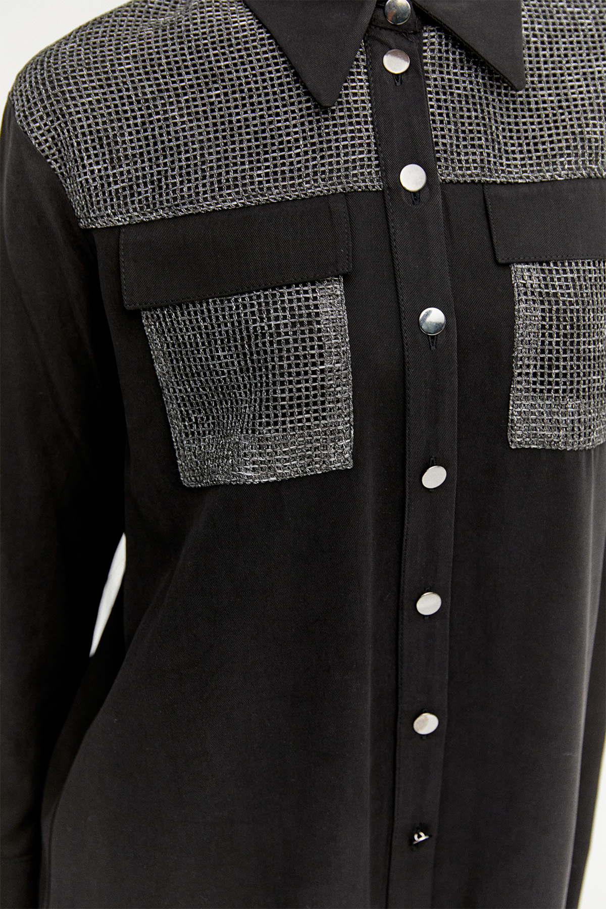 File Cepli Gömlek Yaka Tunik, Tesettür Giyim