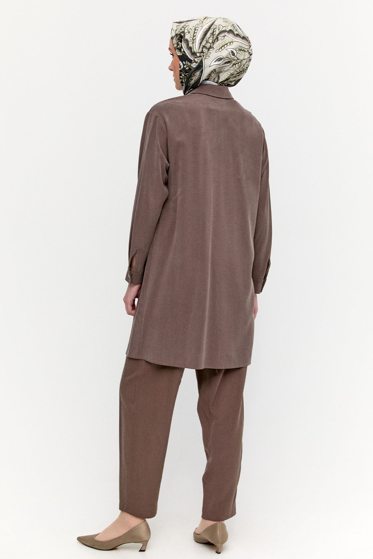 File Cepli Gömlek Yaka Tunik, Tesettür Giyim