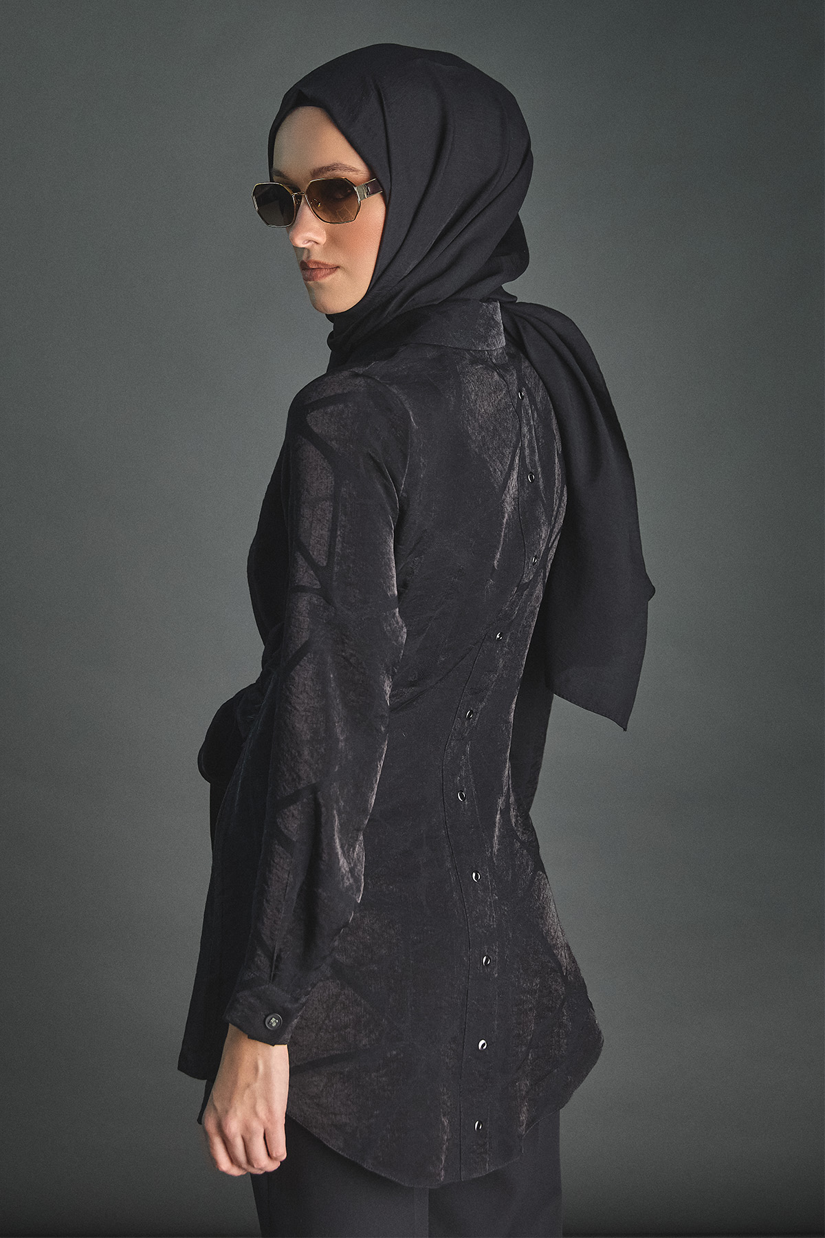 Jakar Desenli Kuşaklı Tunik