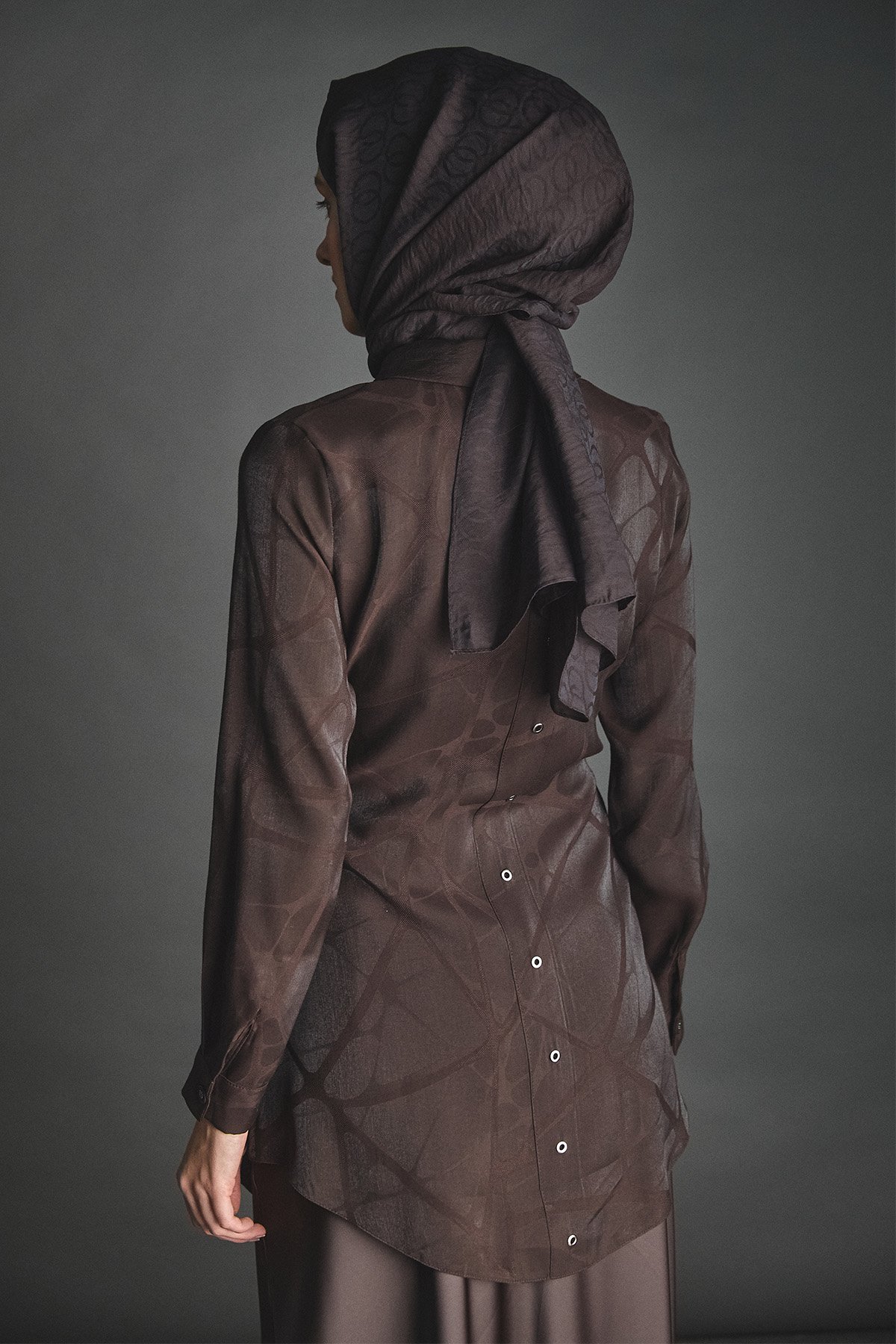 Jakar Desenli Kuşaklı Tunik