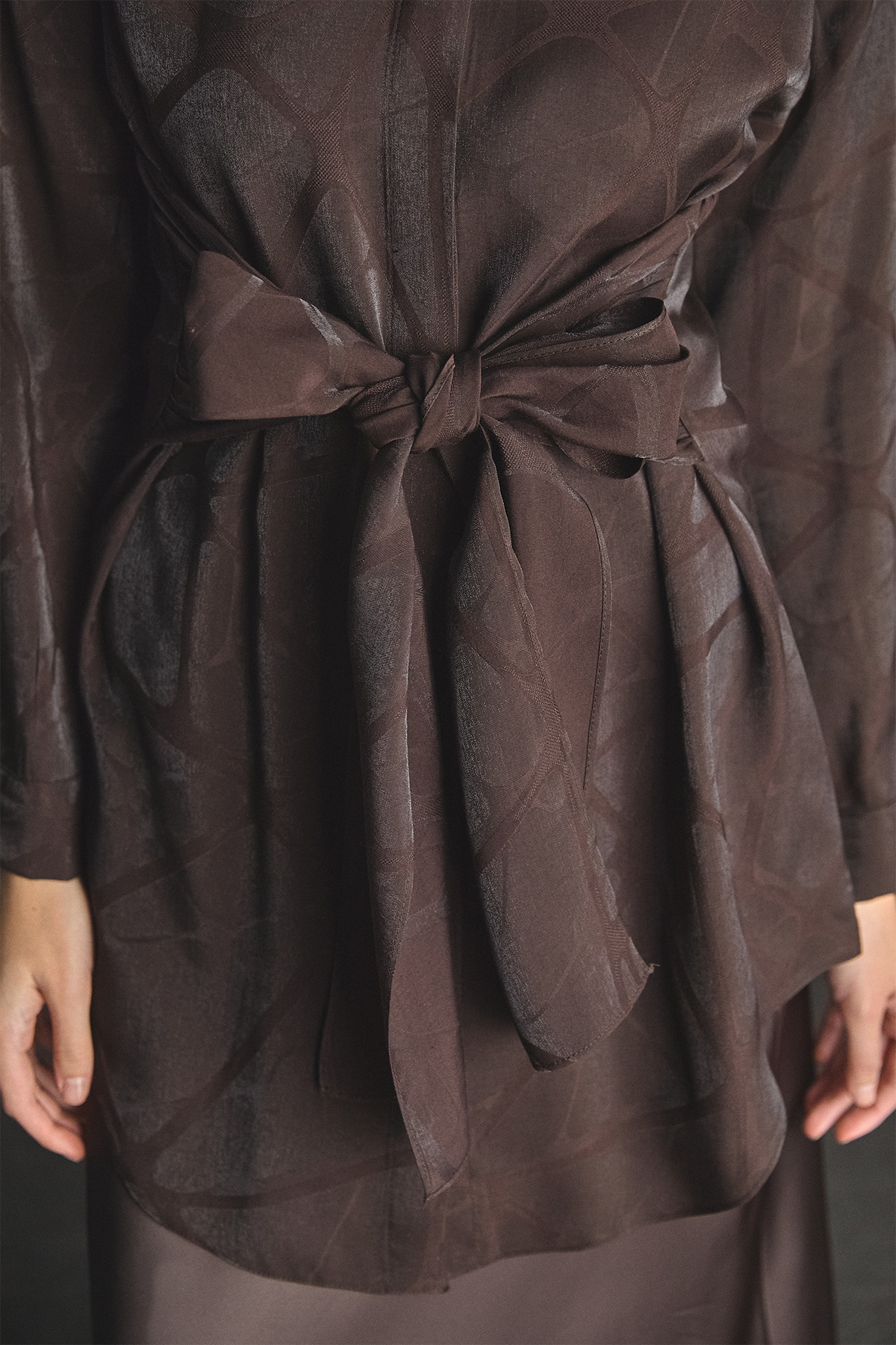 Jakar Desenli Kuşaklı Tunik