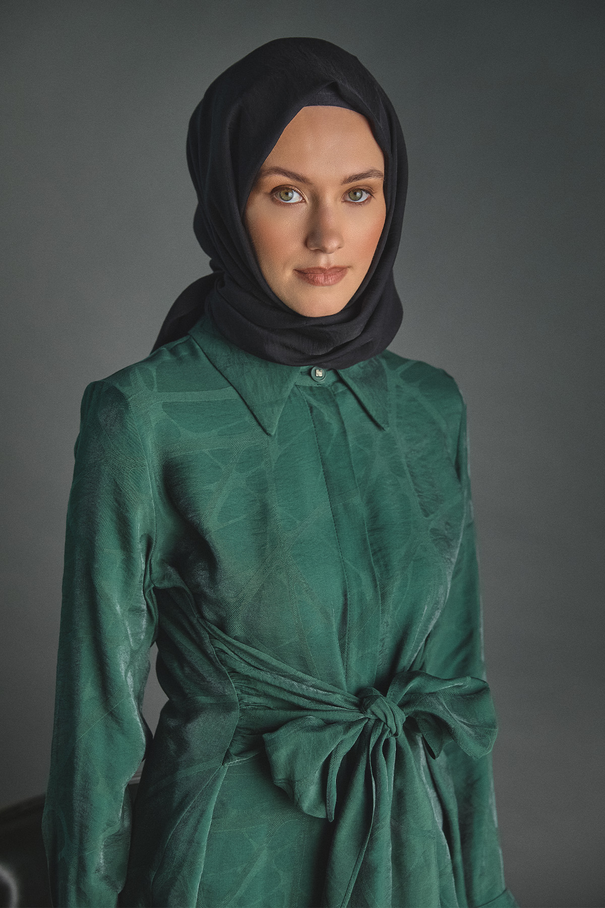 Jakar Desenli Kuşaklı Tunik