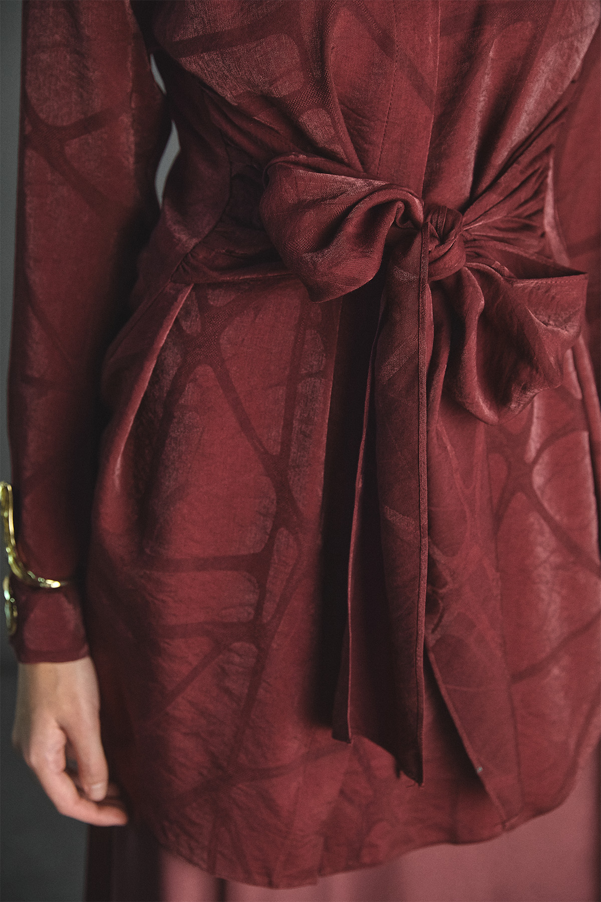 Jakar Desenli Kuşaklı Tunik