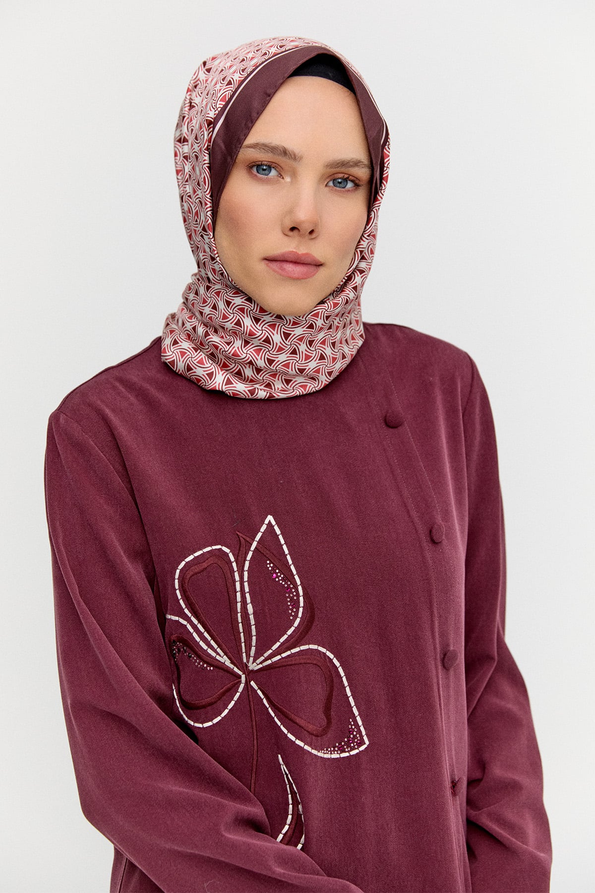 Nakış Detaylı Lyocell İkili Takım, Tesettür Giyim