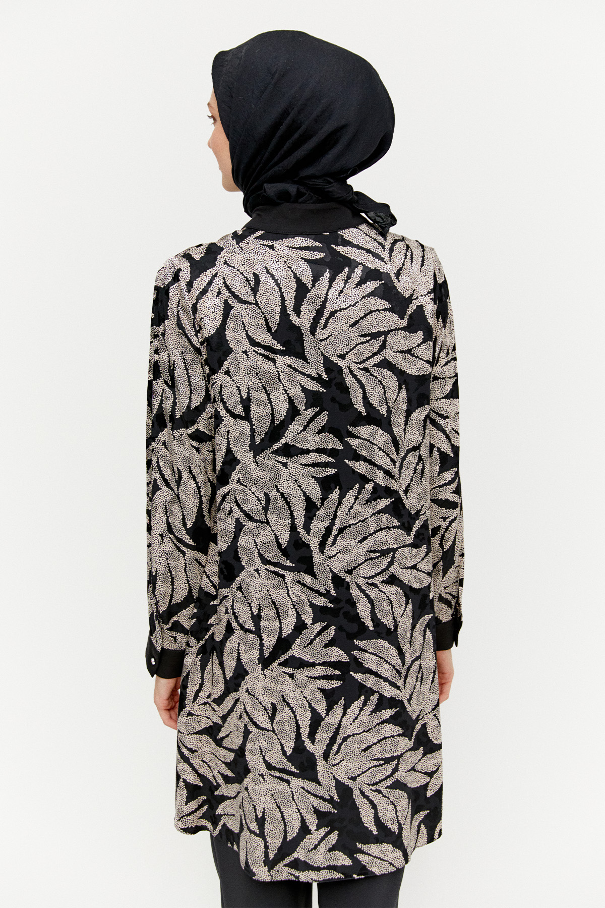 Önü Kısa Arkası Uzun Desenli Tunik